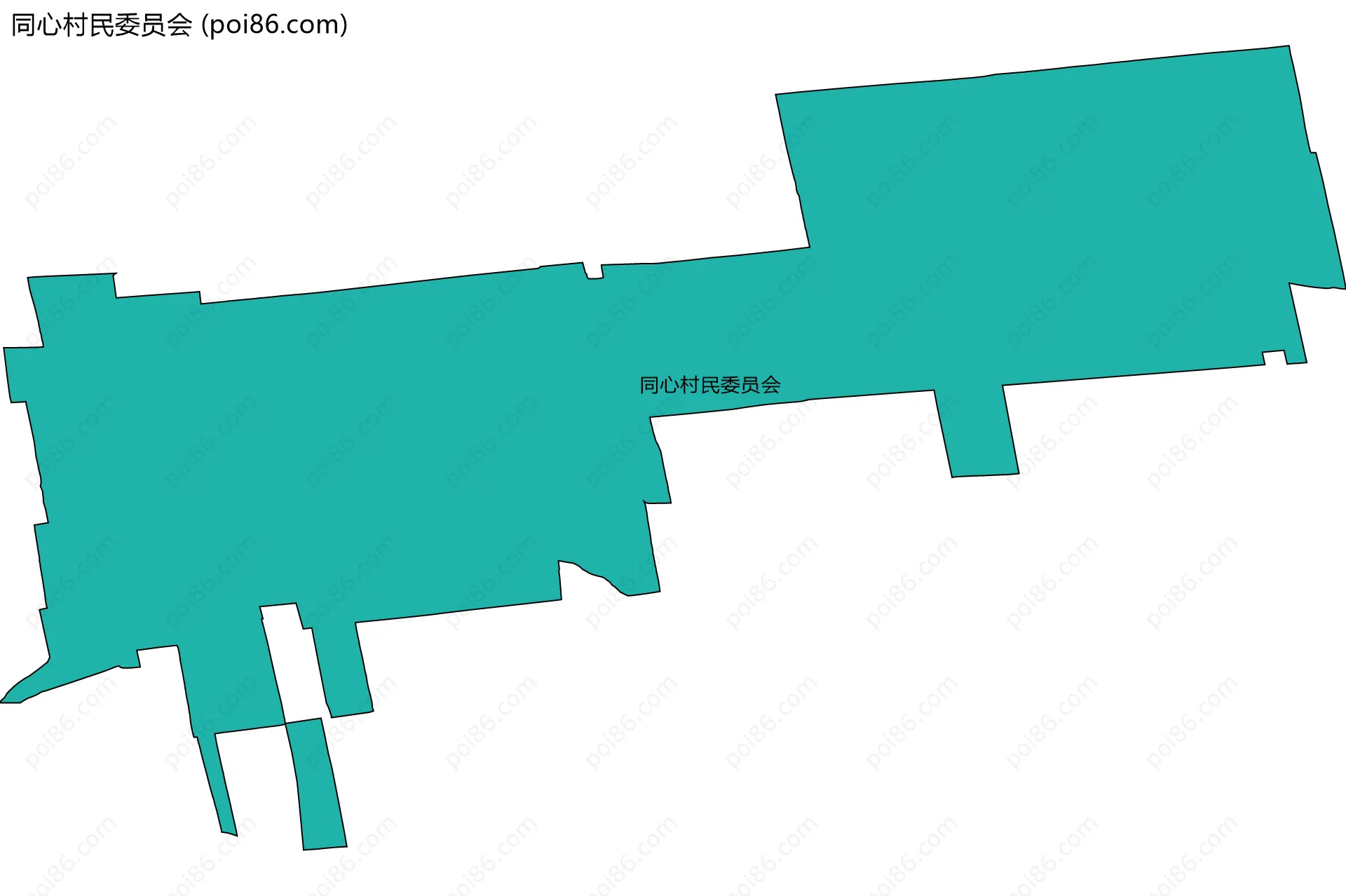 同心村民委员会边界地图