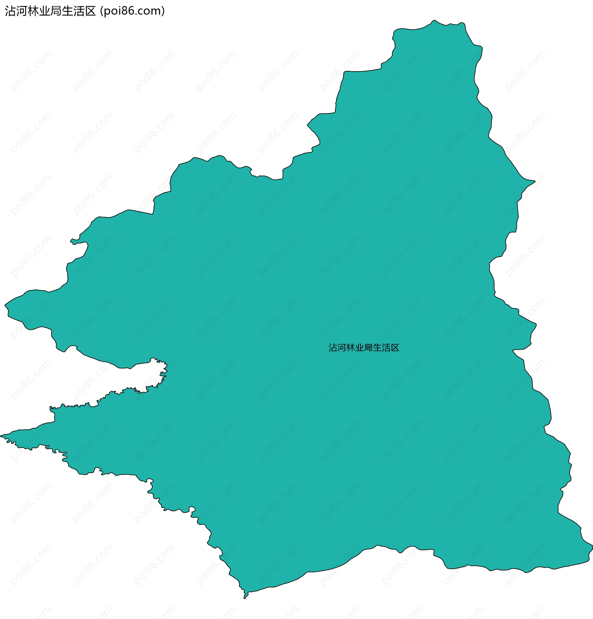 沾河林业局生活区边界地图