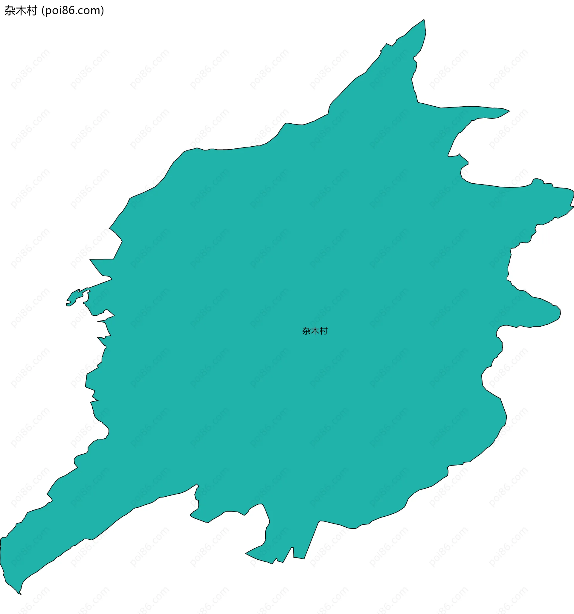 杂木村边界地图