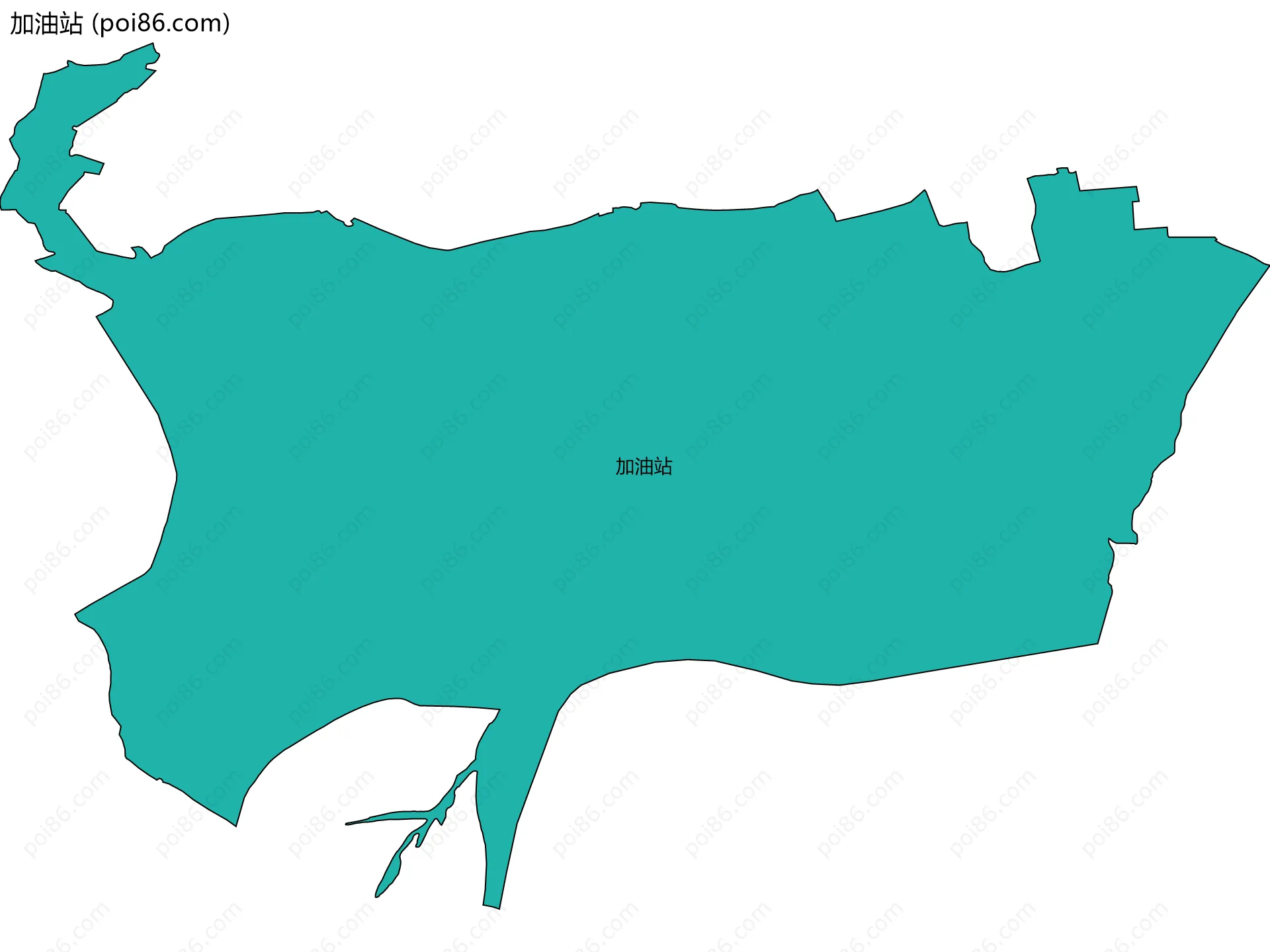 加油站边界地图