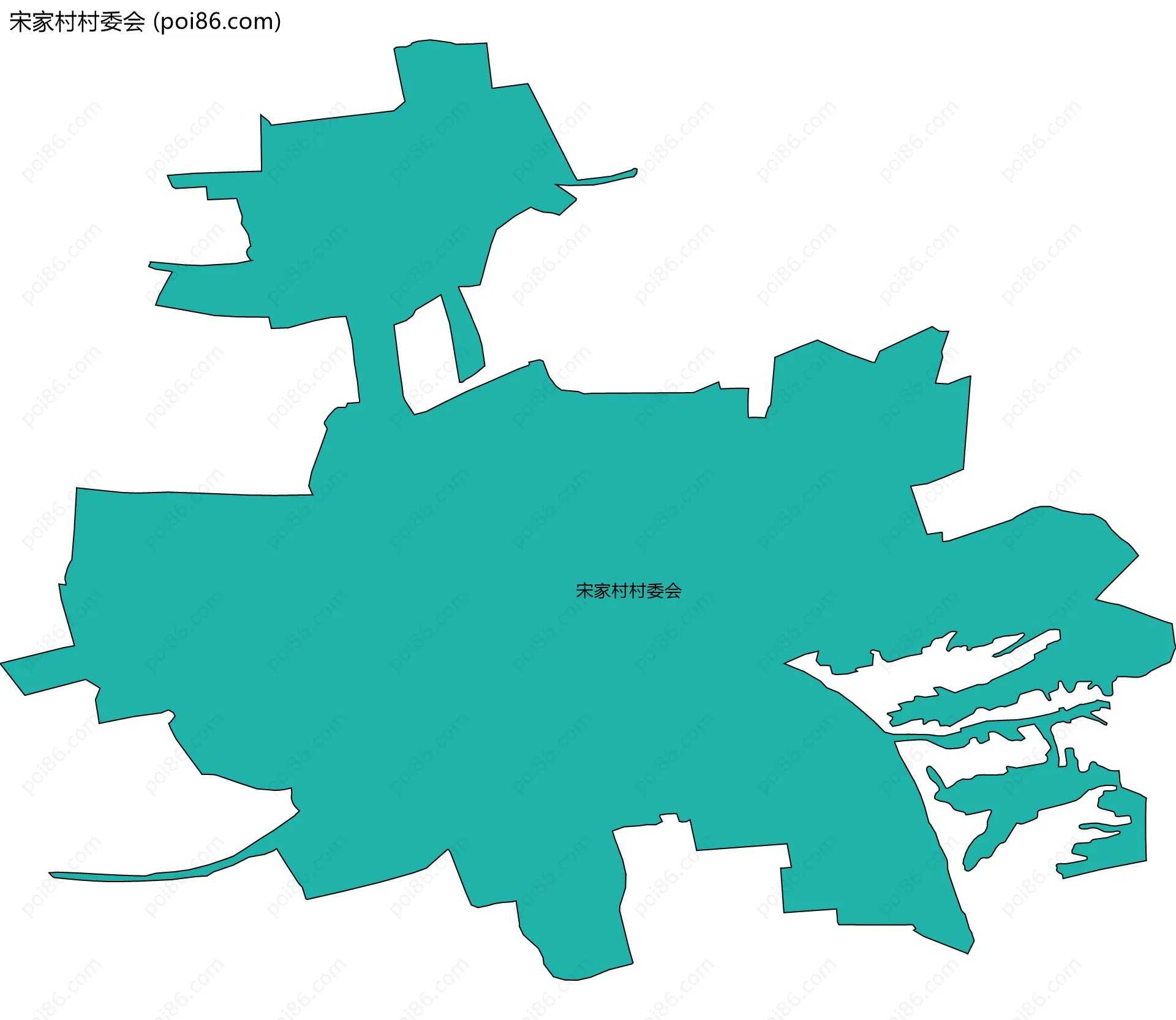 宋家村村委会边界地图