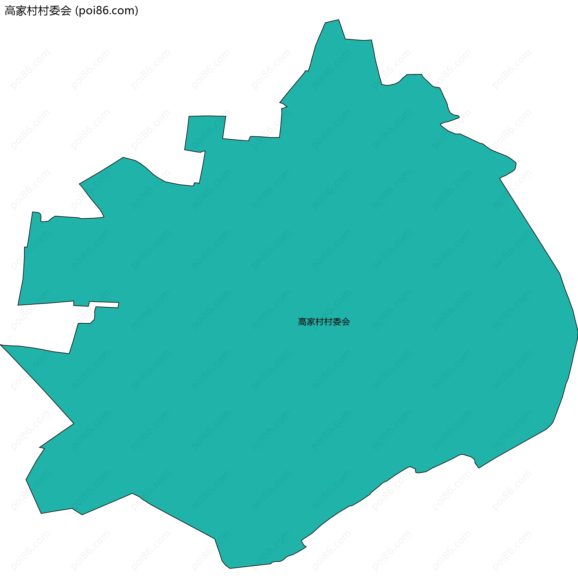 高家村村委会边界地图