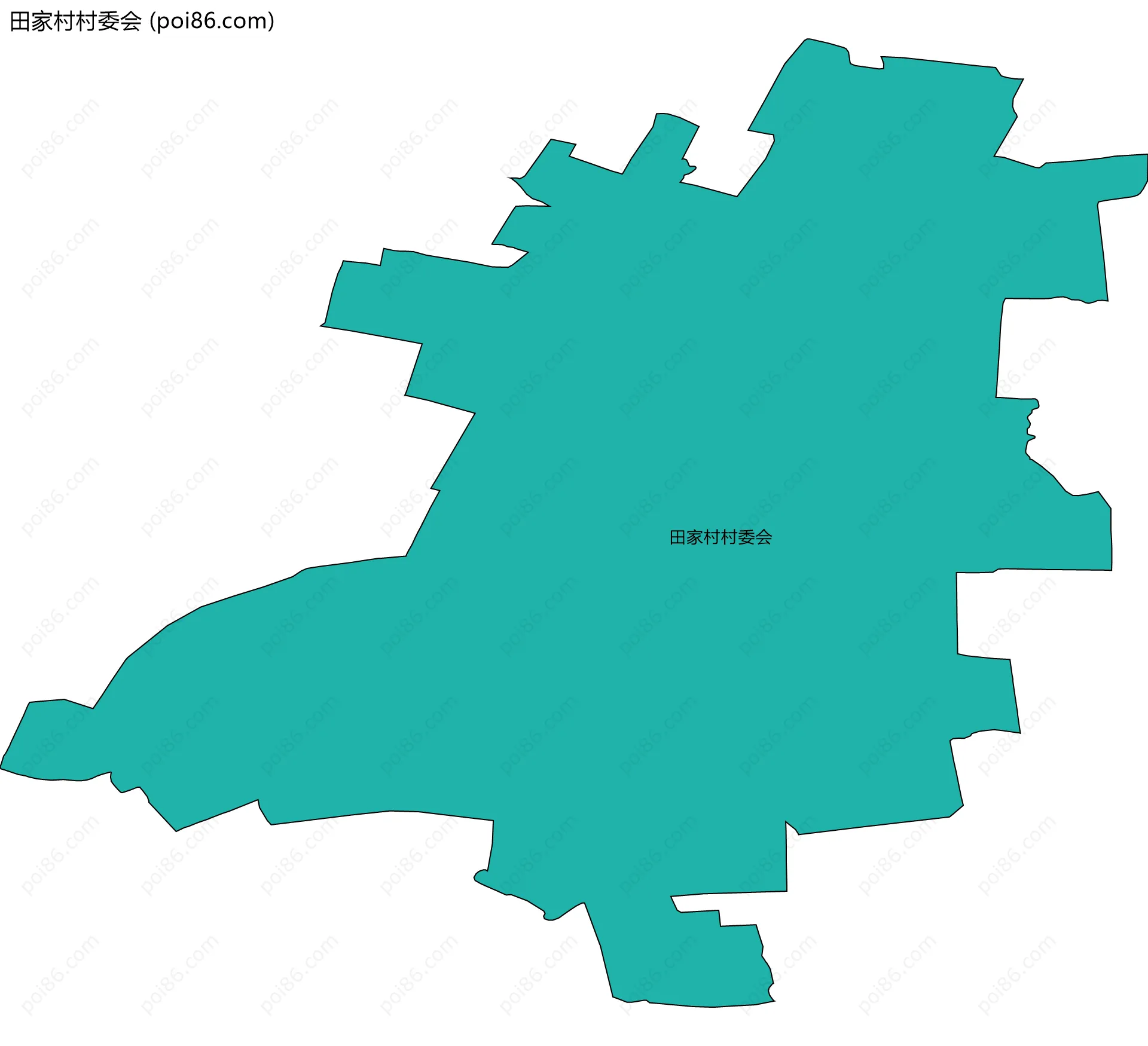 田家村村委会边界地图
