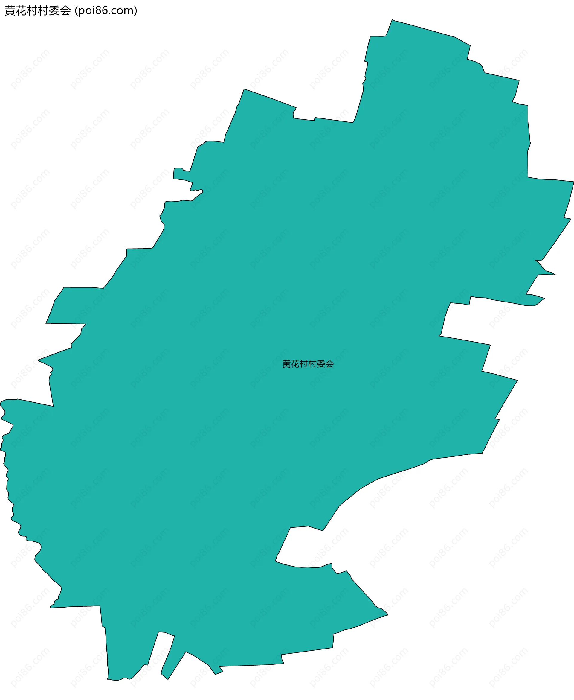 黄花村村委会边界地图