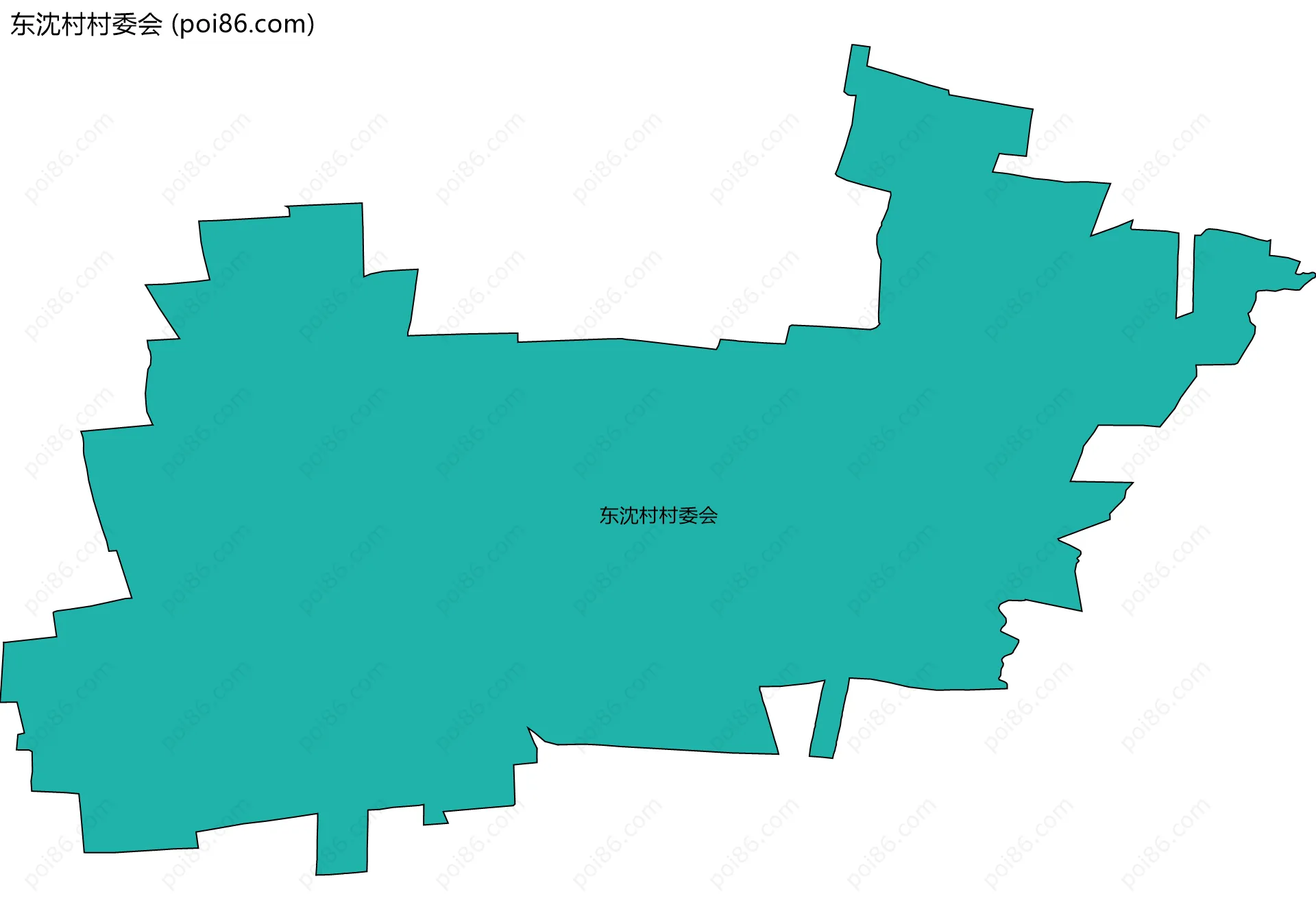 东沈村村委会边界地图