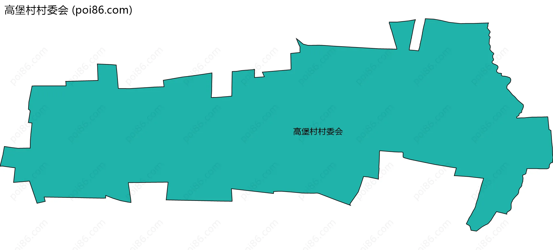 高堡村村委会边界地图