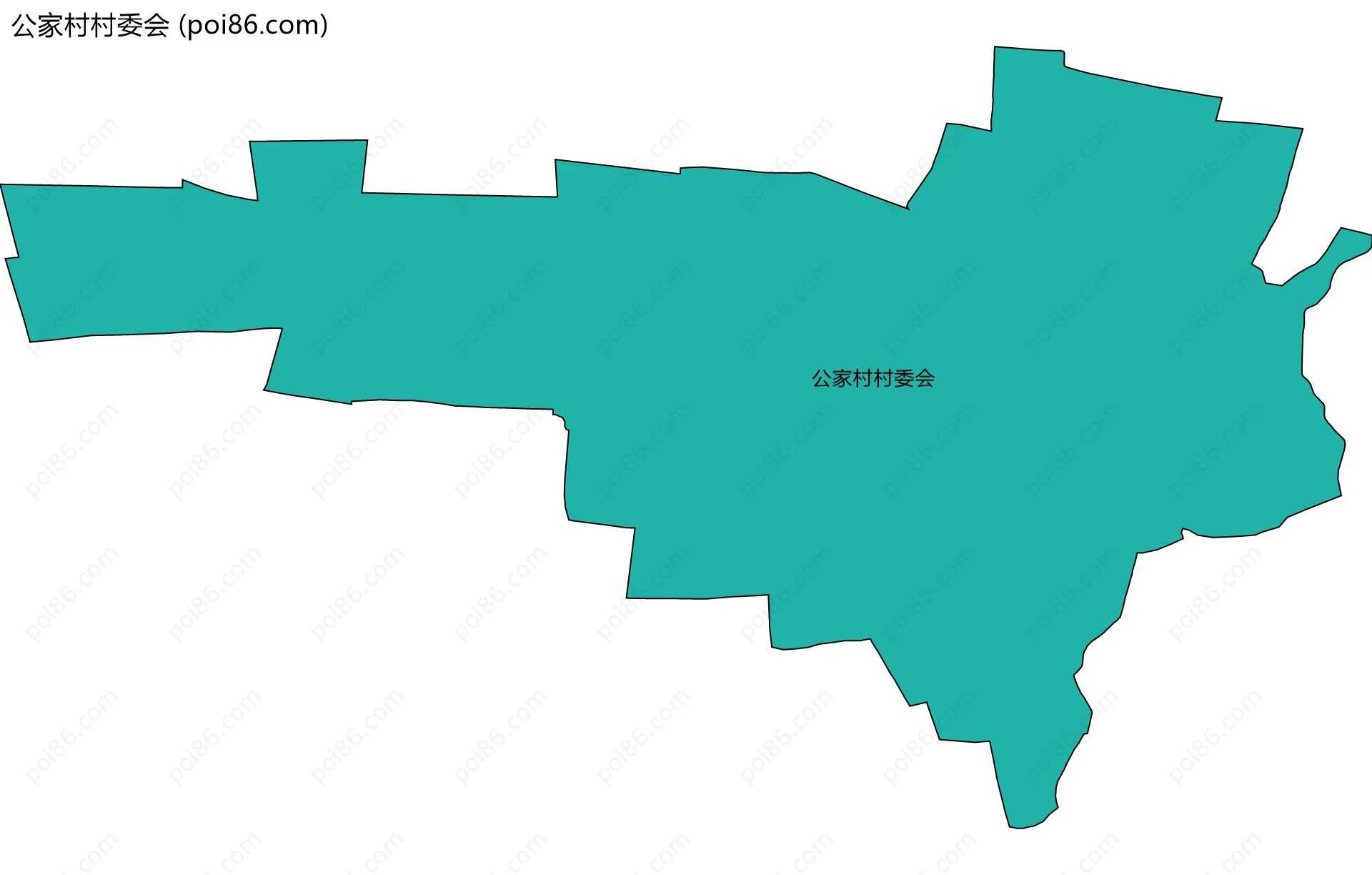 公家村村委会边界地图