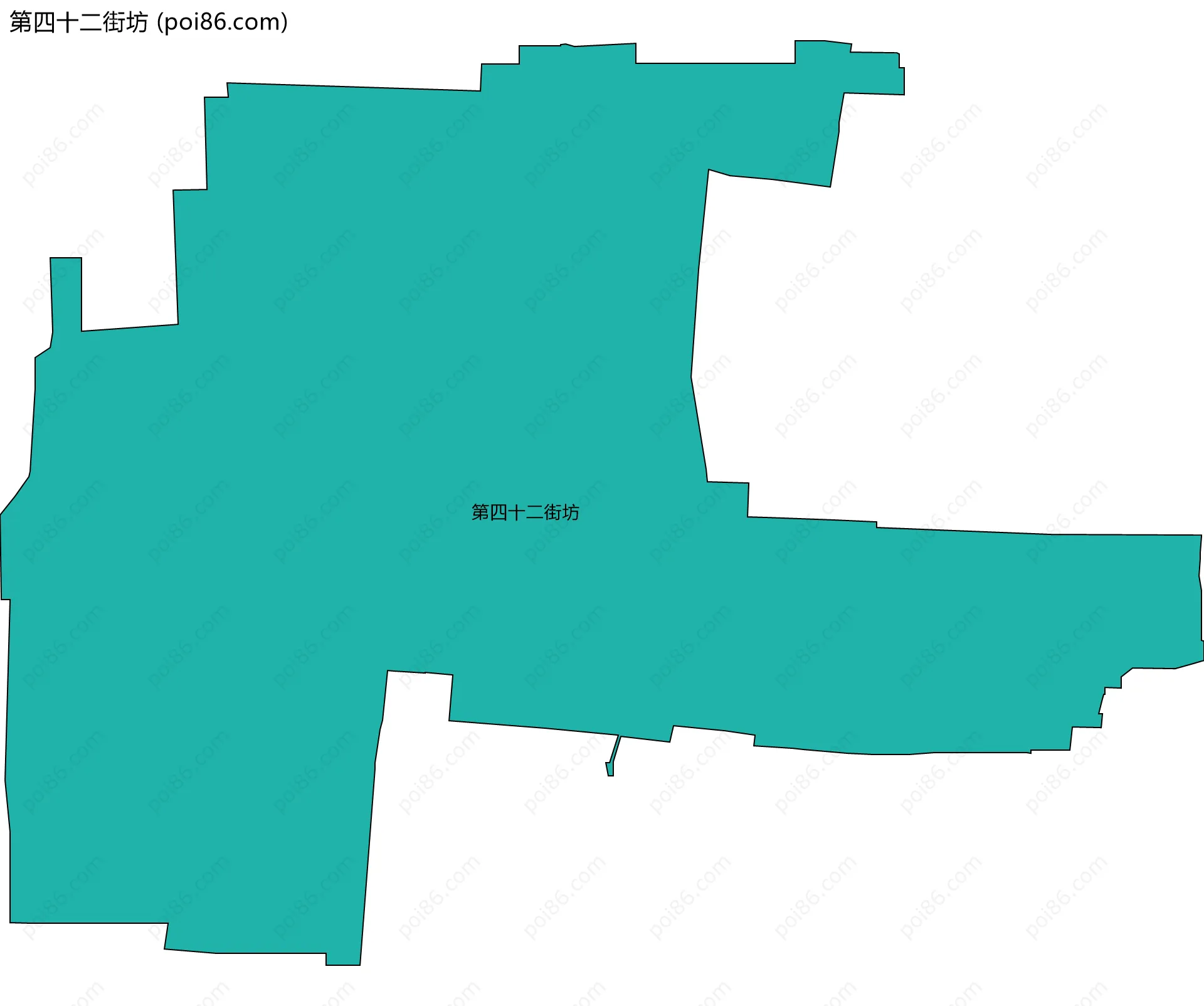 第四十二街坊边界地图