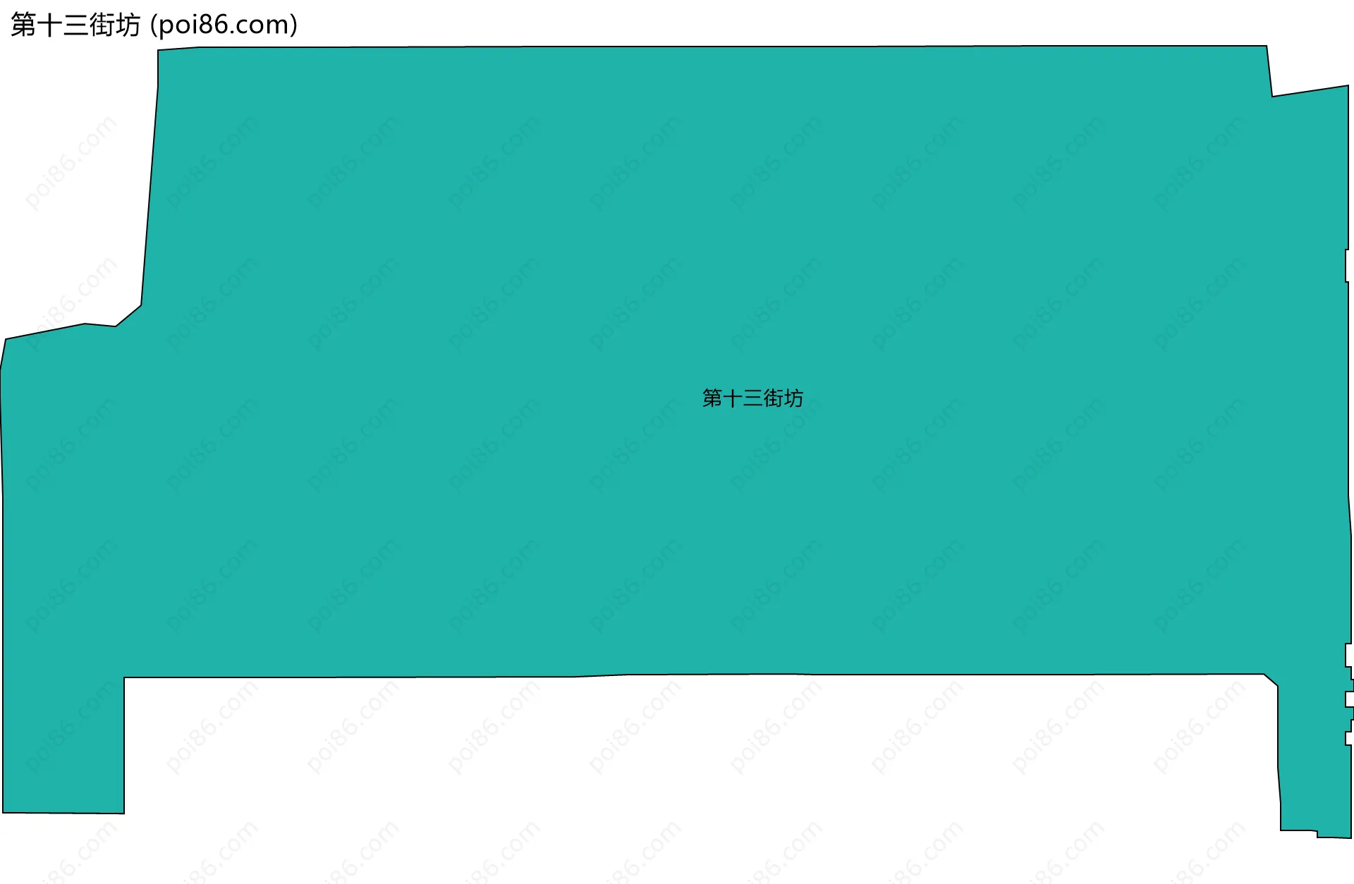 第十三街坊边界地图