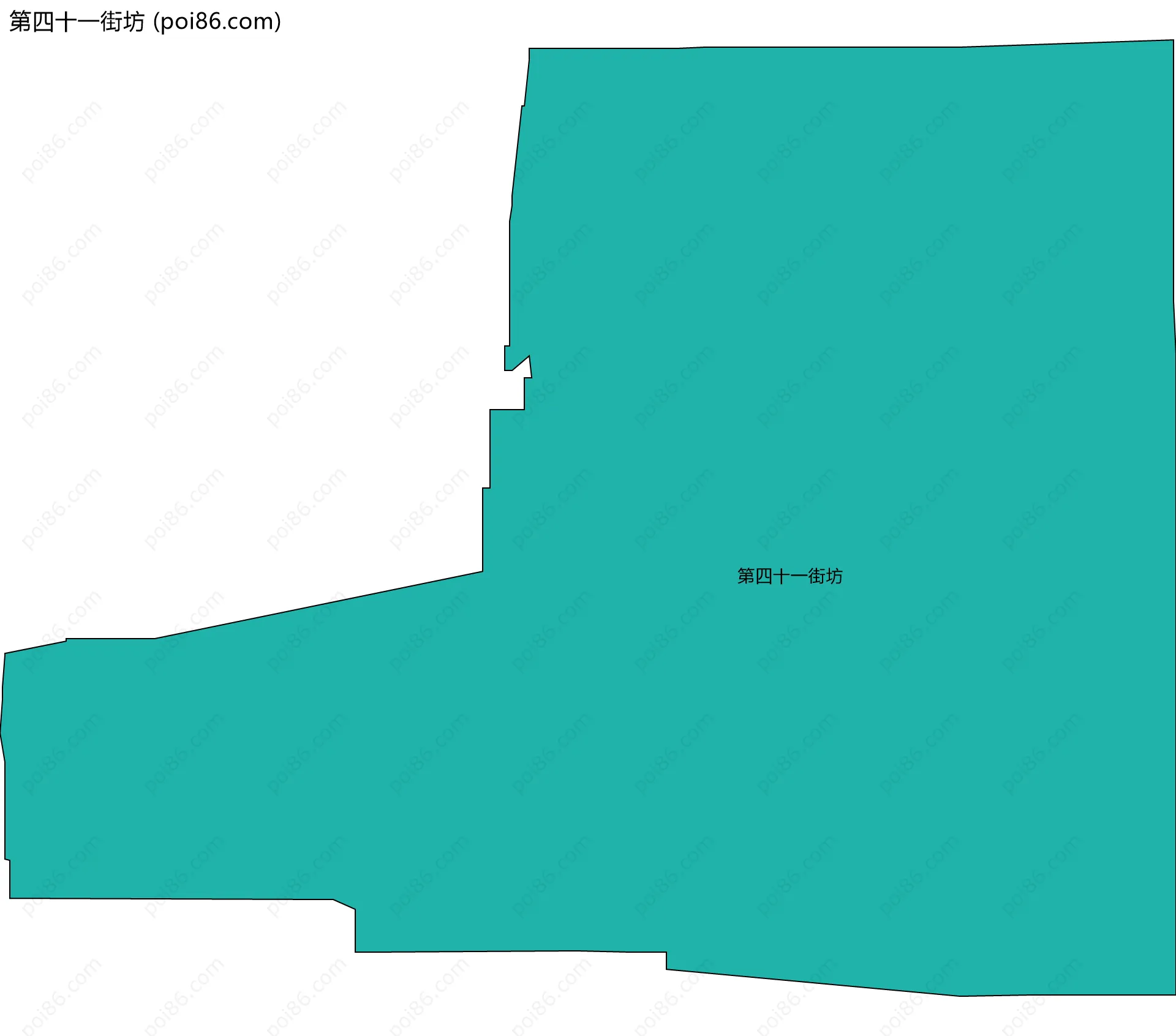 第四十一街坊边界地图