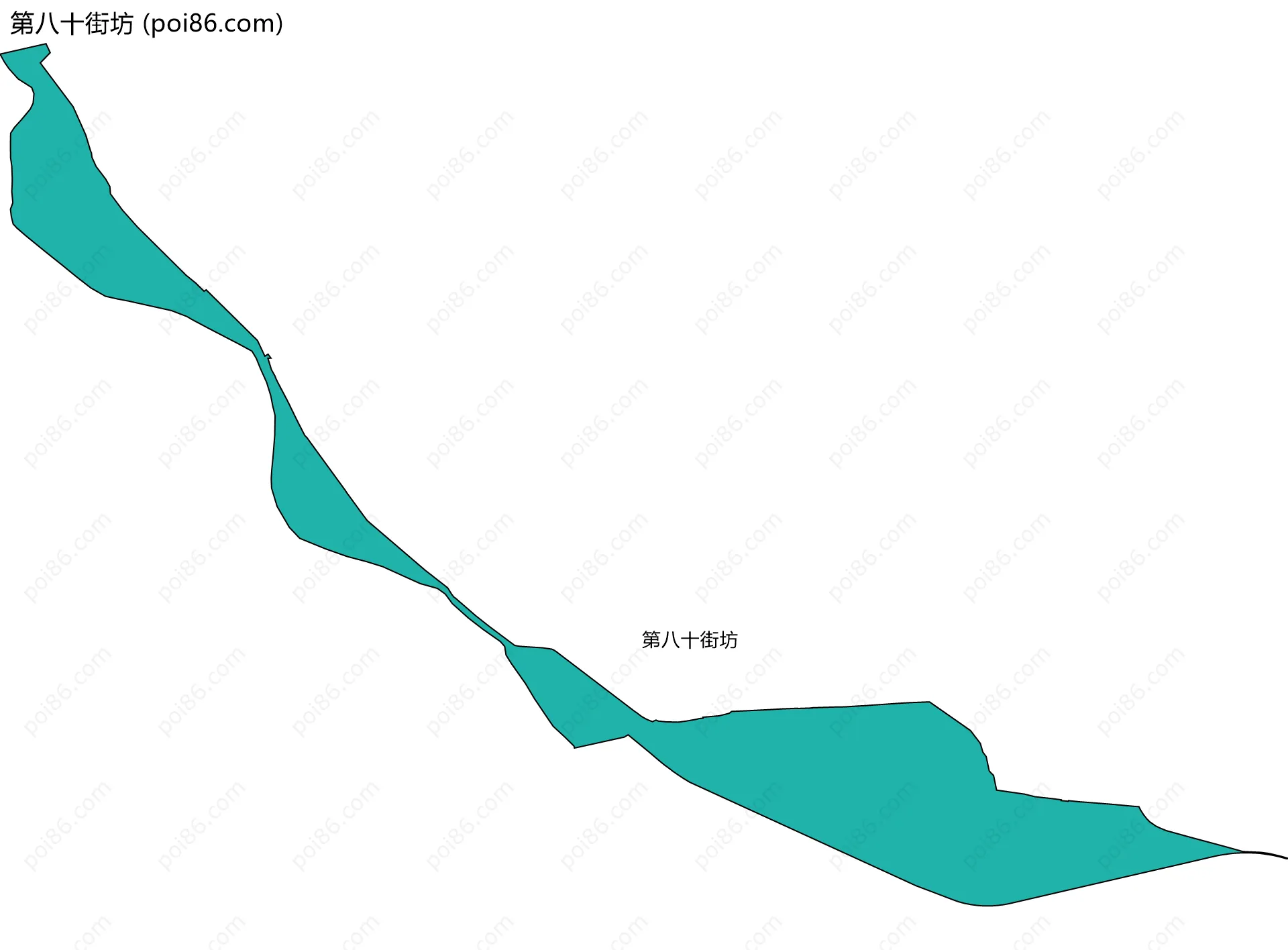 第八十街坊边界地图