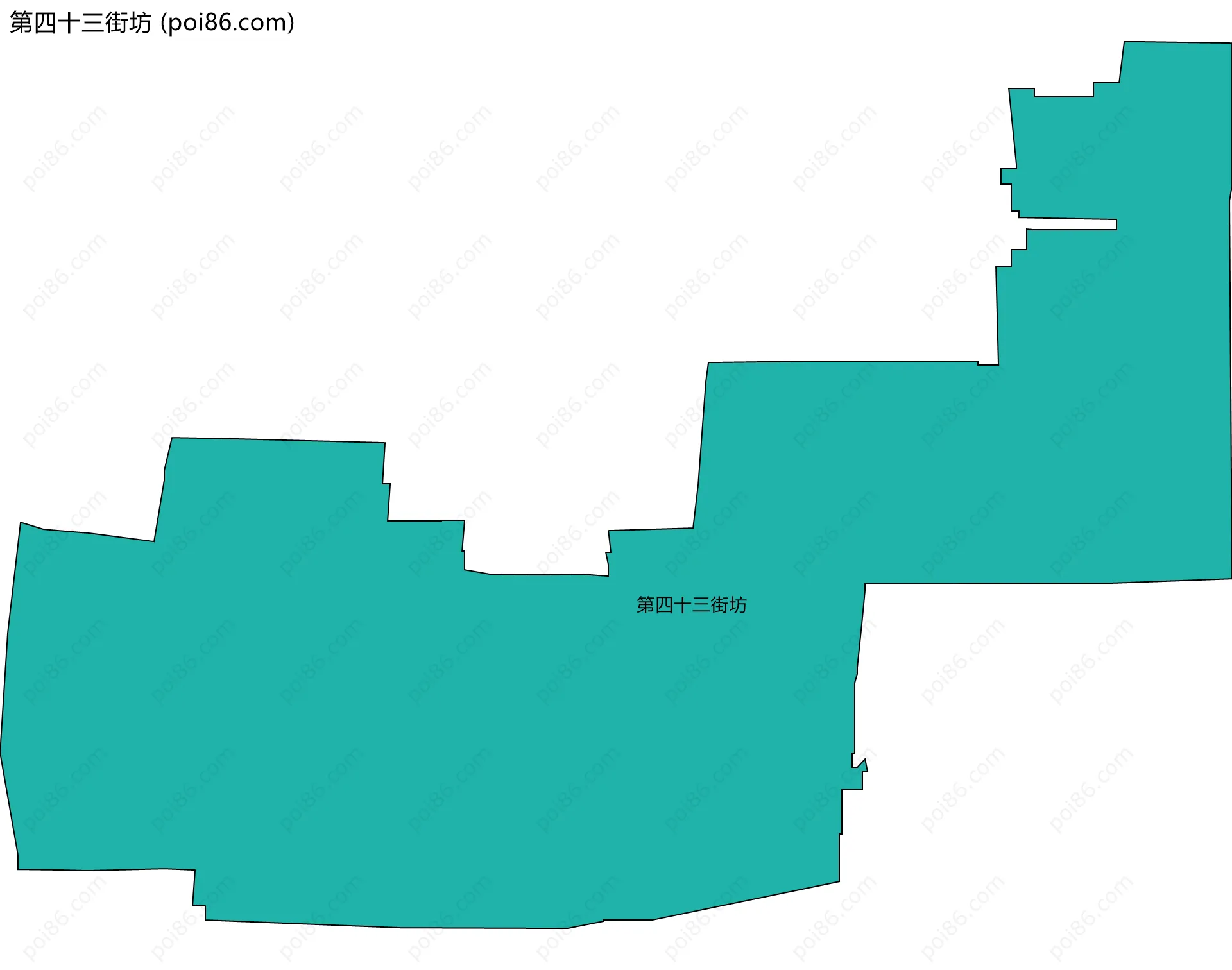 第四十三街坊边界地图