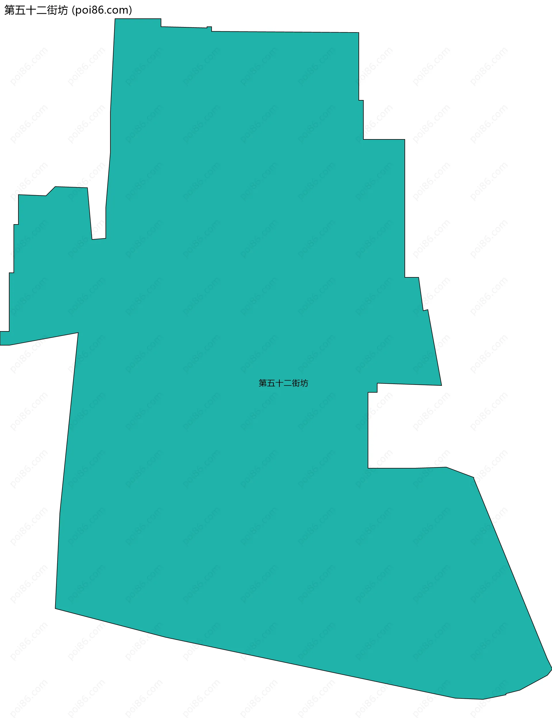 第五十二街坊边界地图