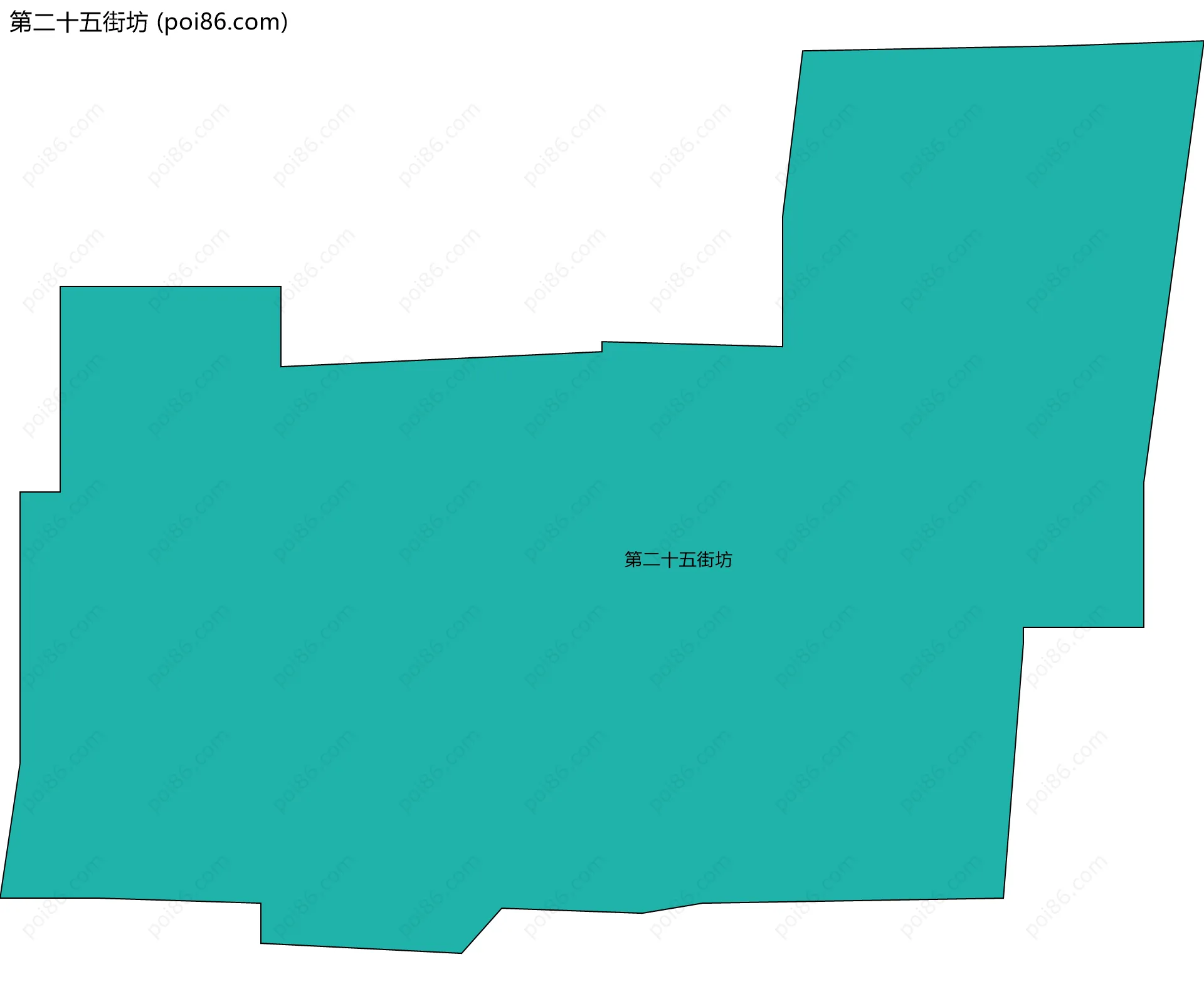 第二十五街坊边界地图