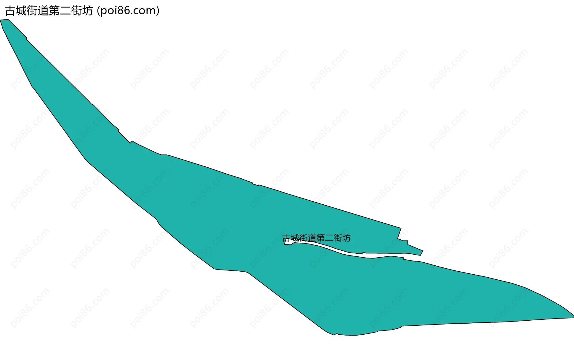 古城街道第二街坊边界地图