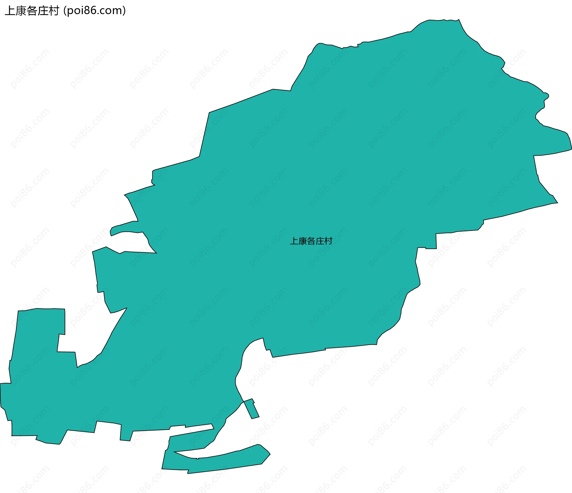 上康各庄村边界地图