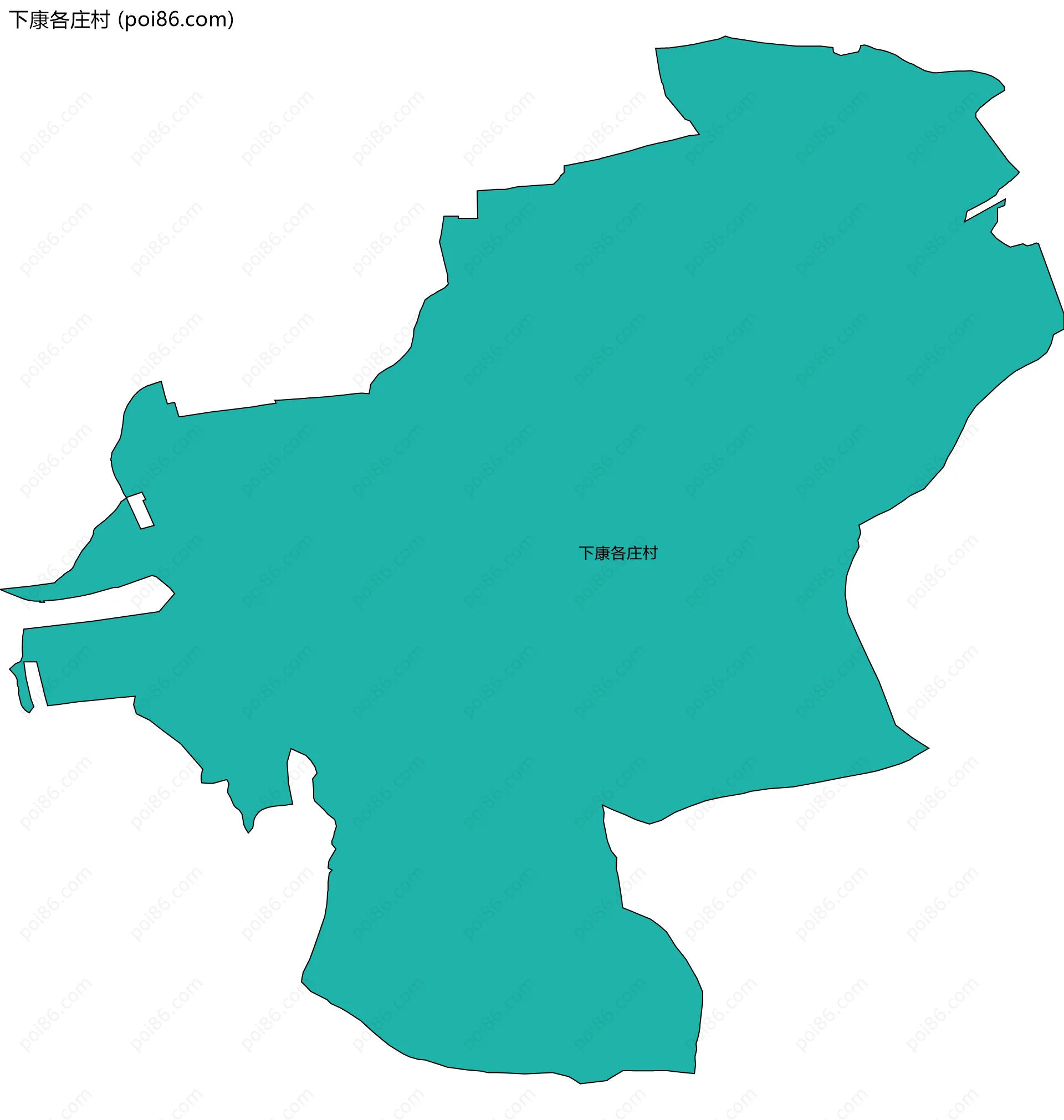 下康各庄村边界地图