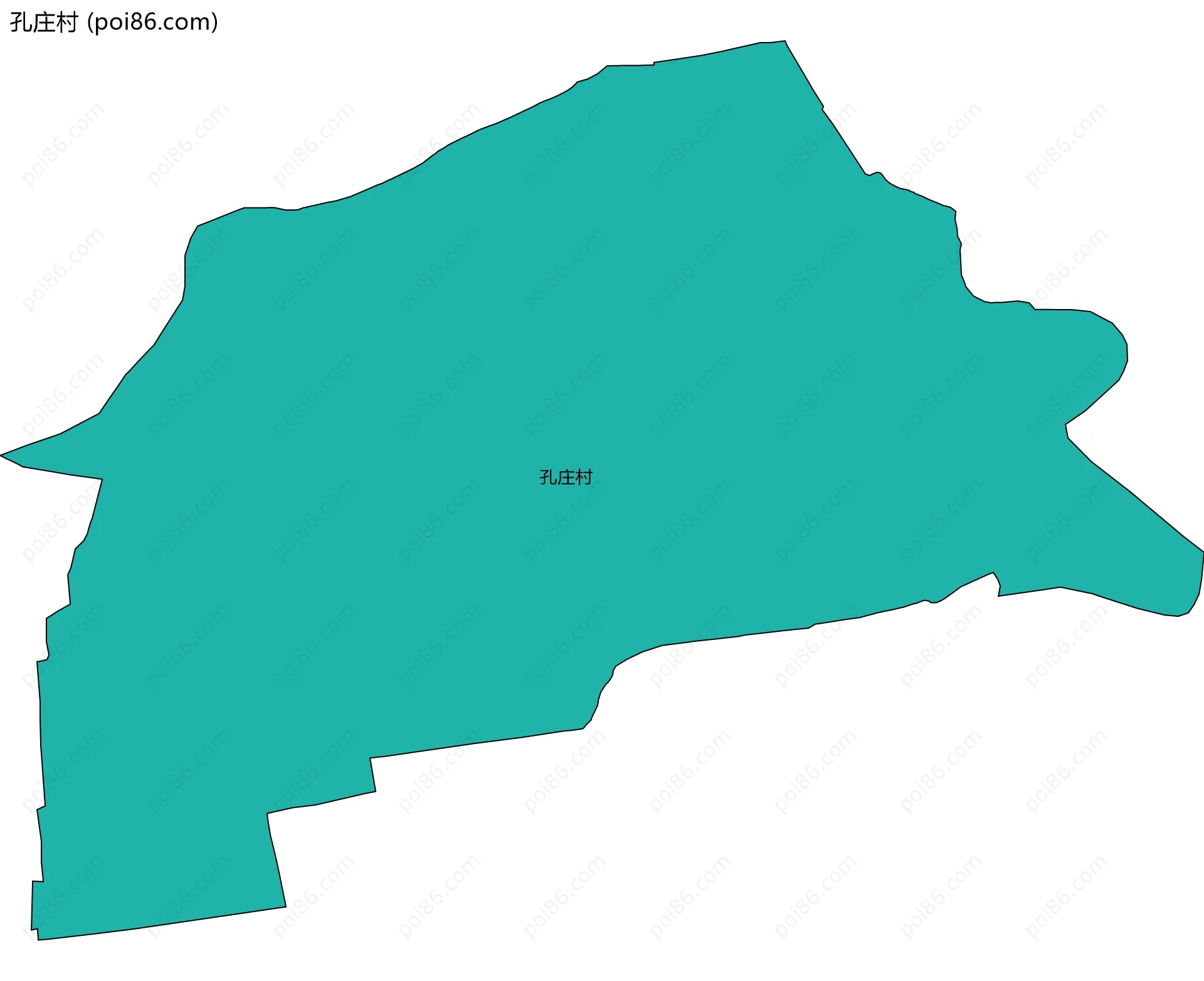 孔庄村边界地图