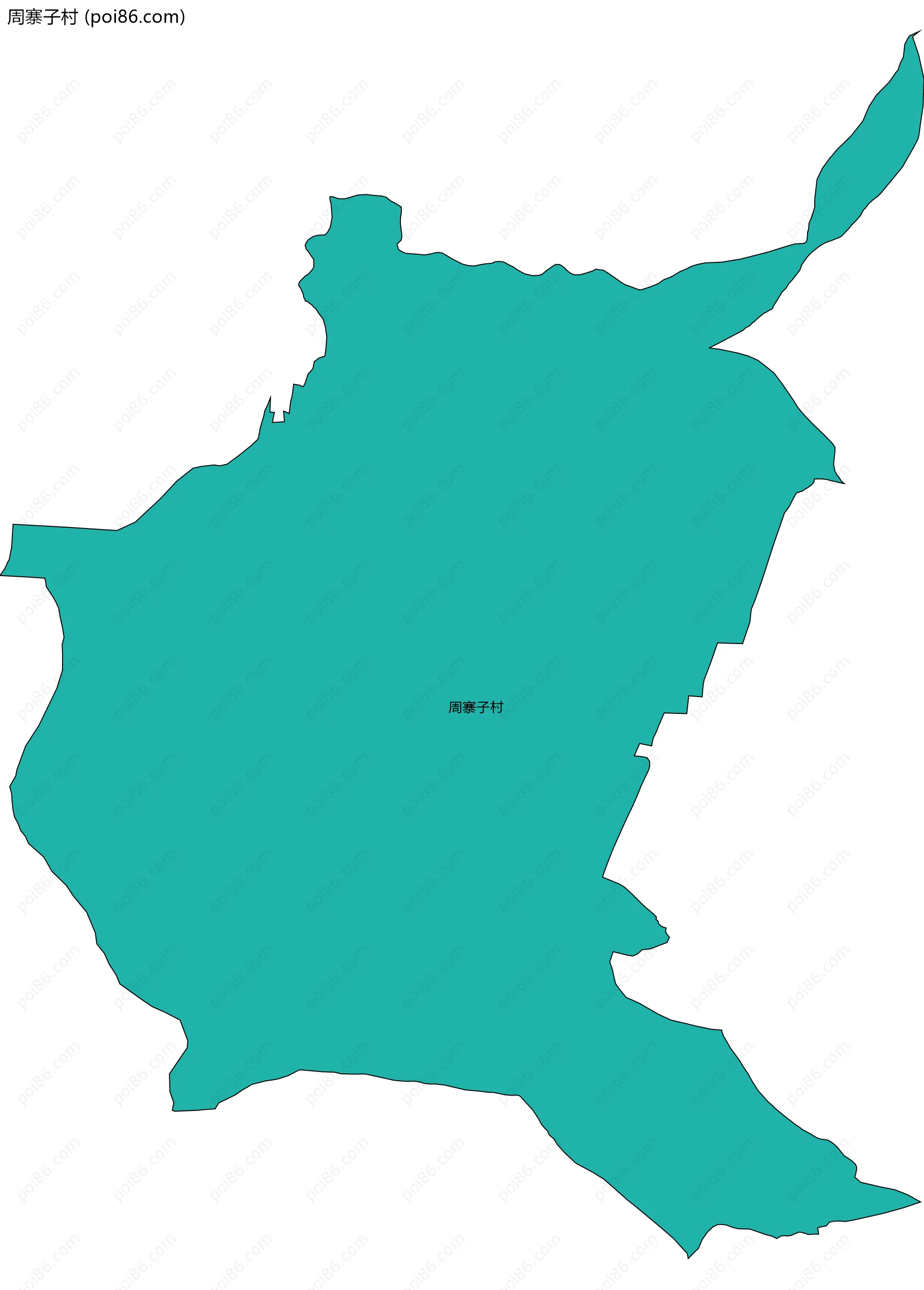 周寨子村边界地图