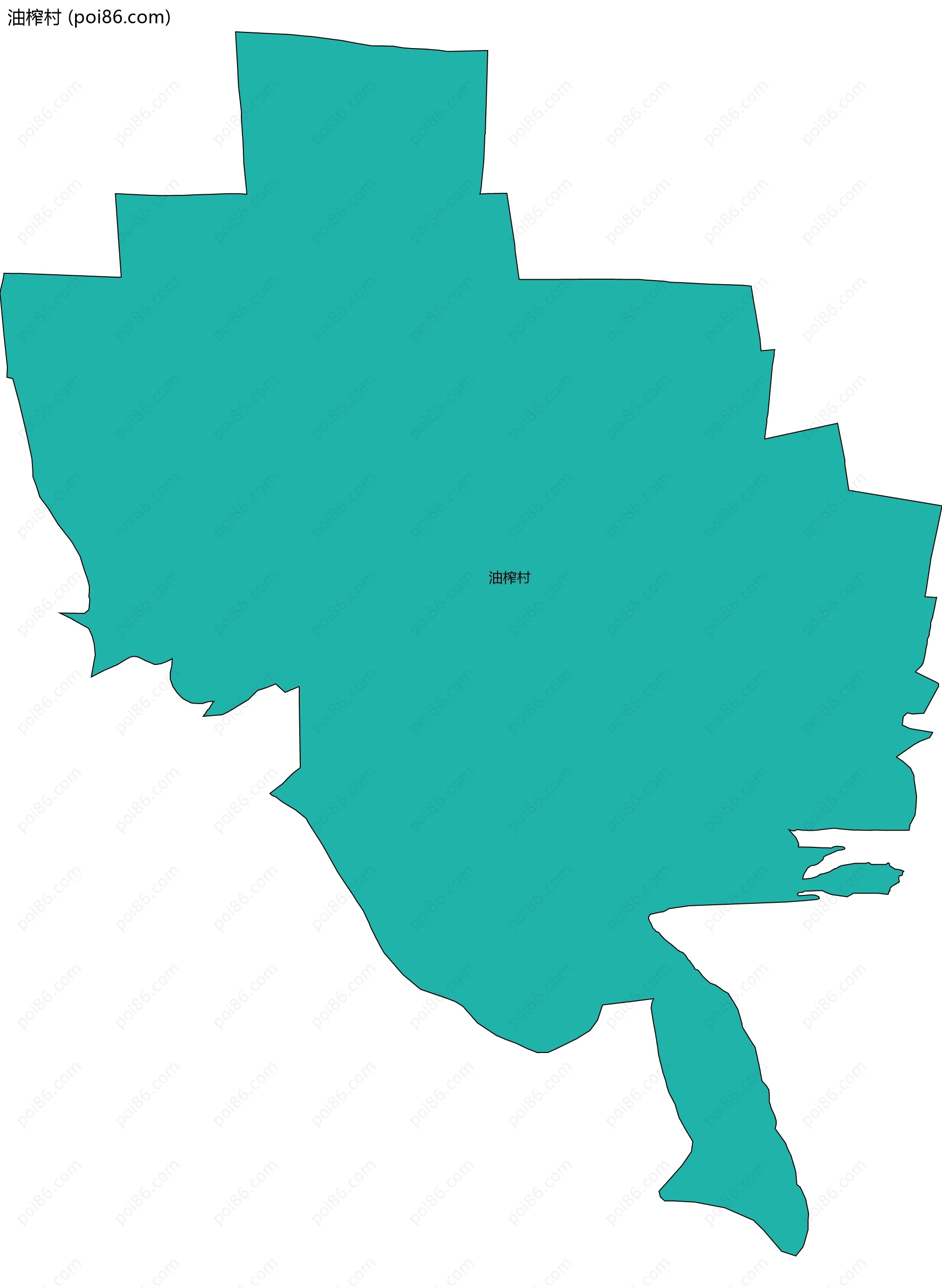 油榨村边界地图