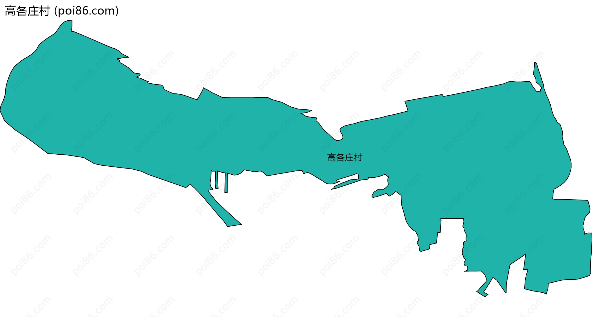 高各庄村边界地图