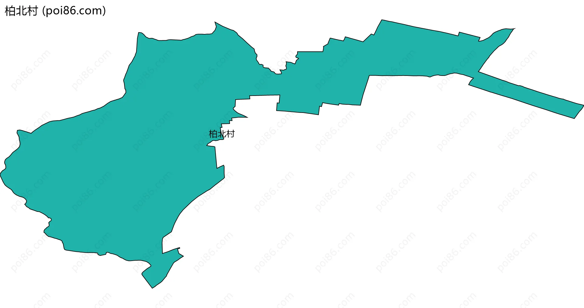 柏北村边界地图