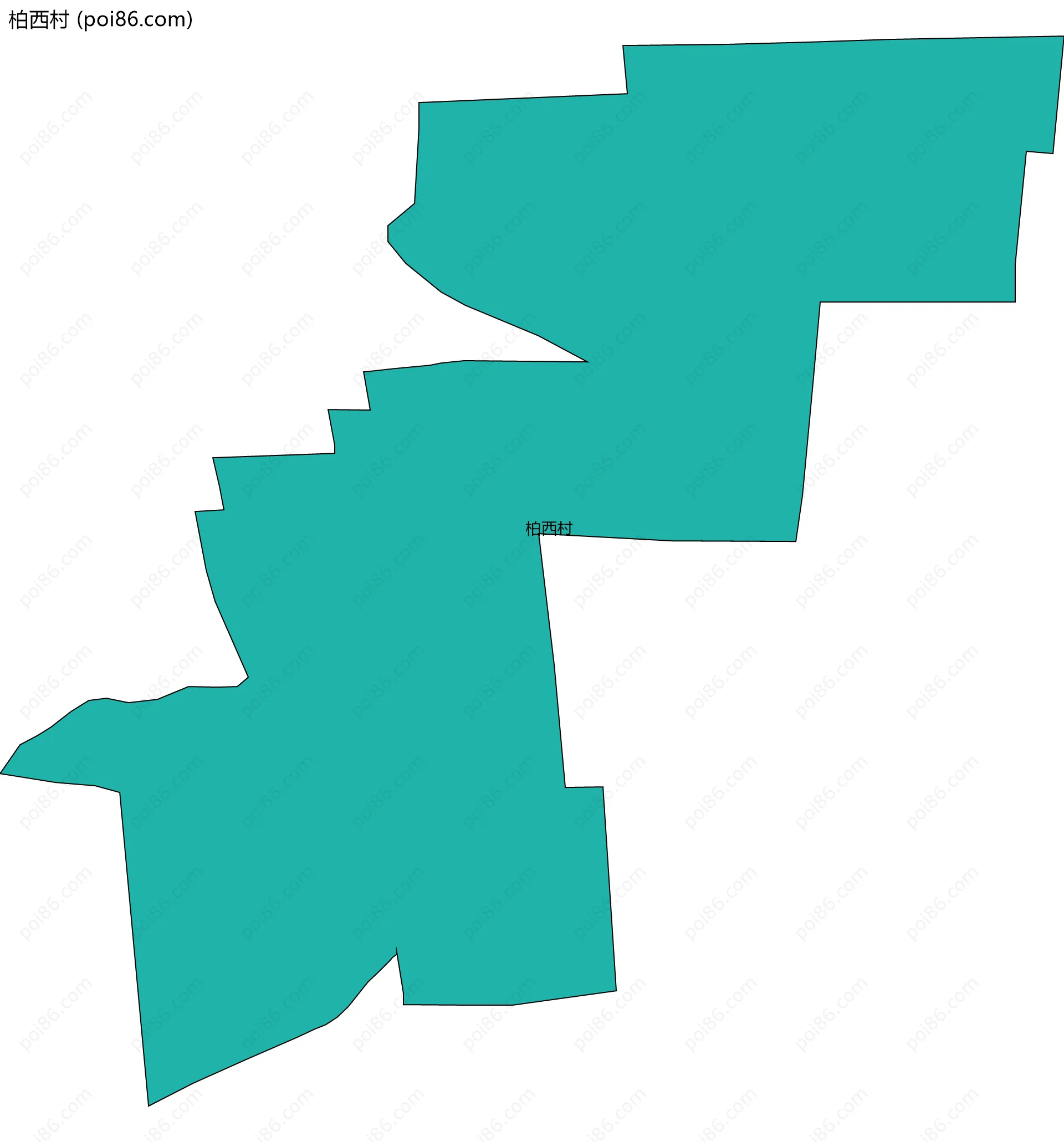 柏西村边界地图