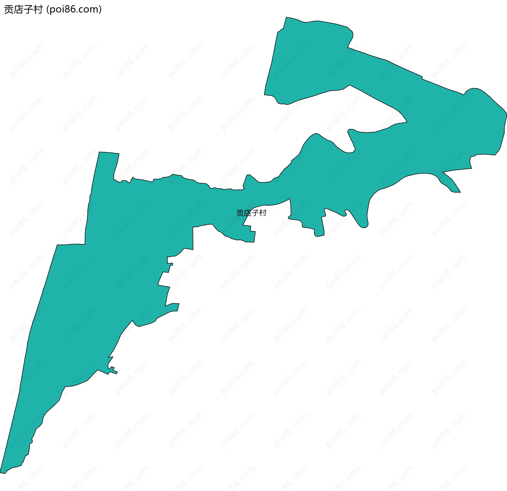 贡店子村边界地图