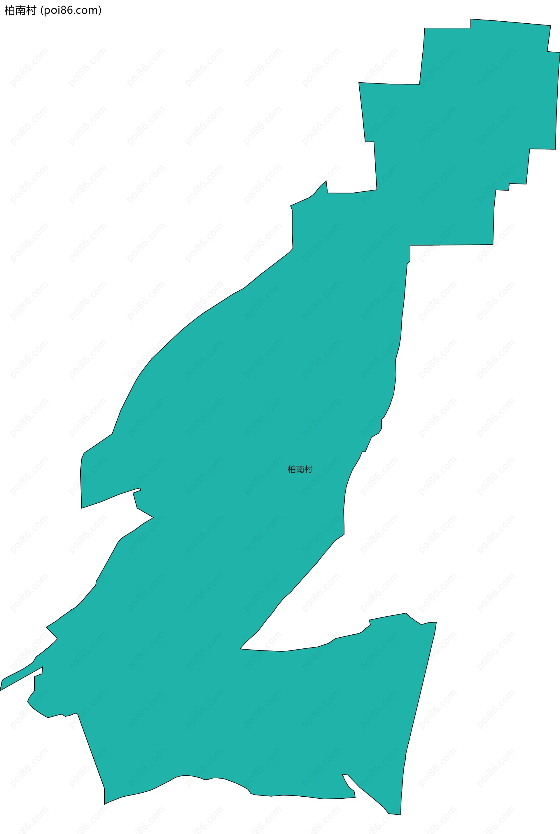 柏南村边界地图