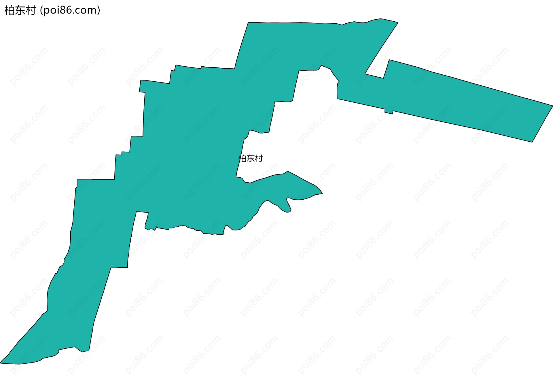 柏东村边界地图