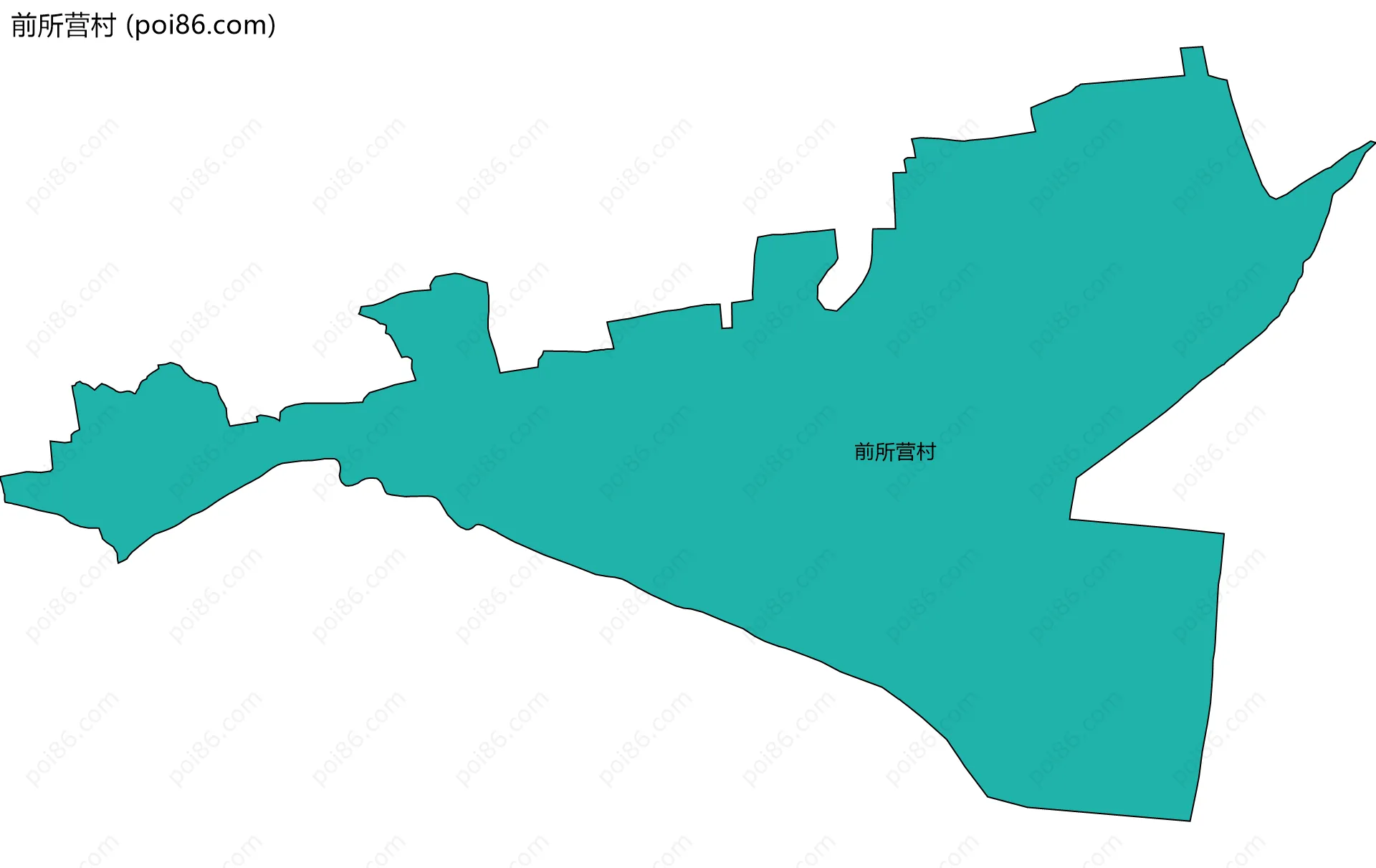 前所营村边界地图