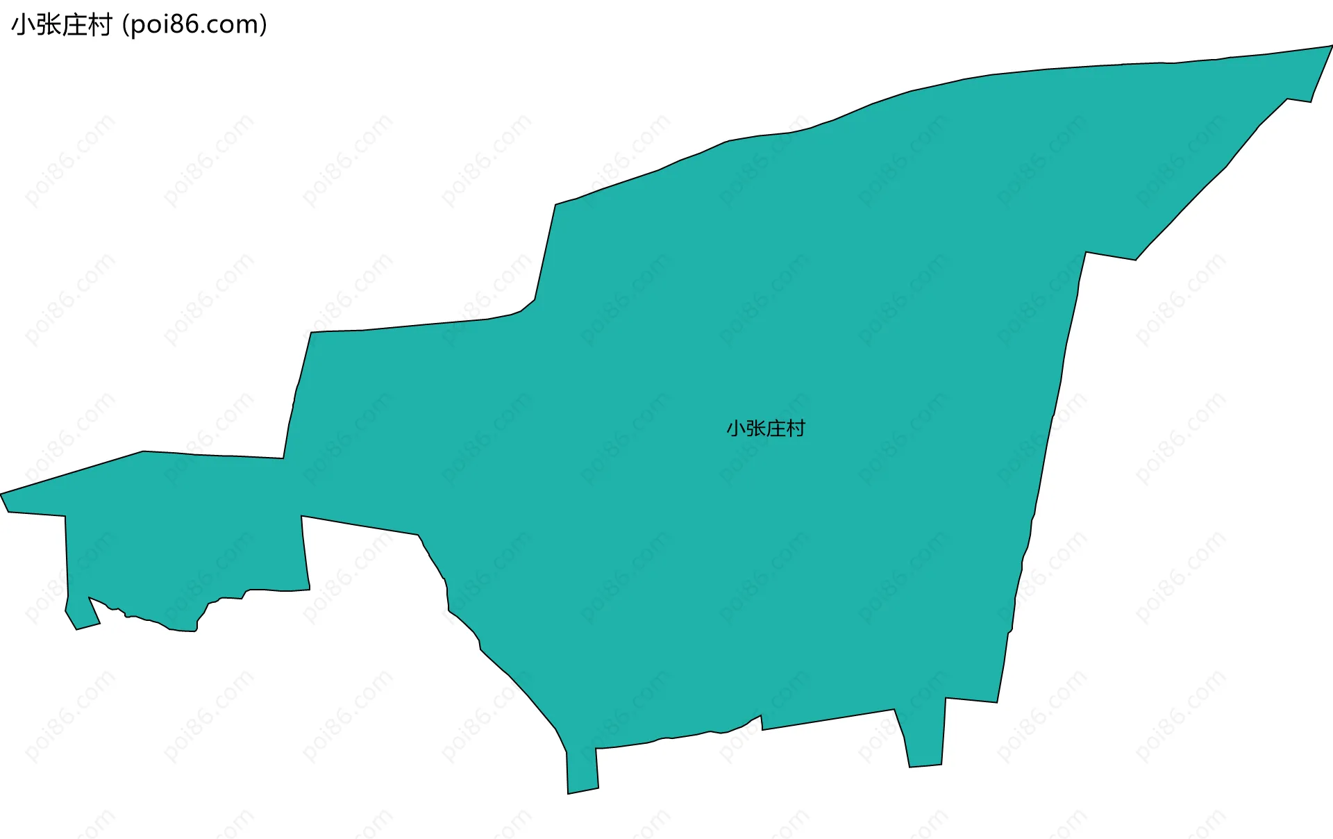 小张庄村边界地图