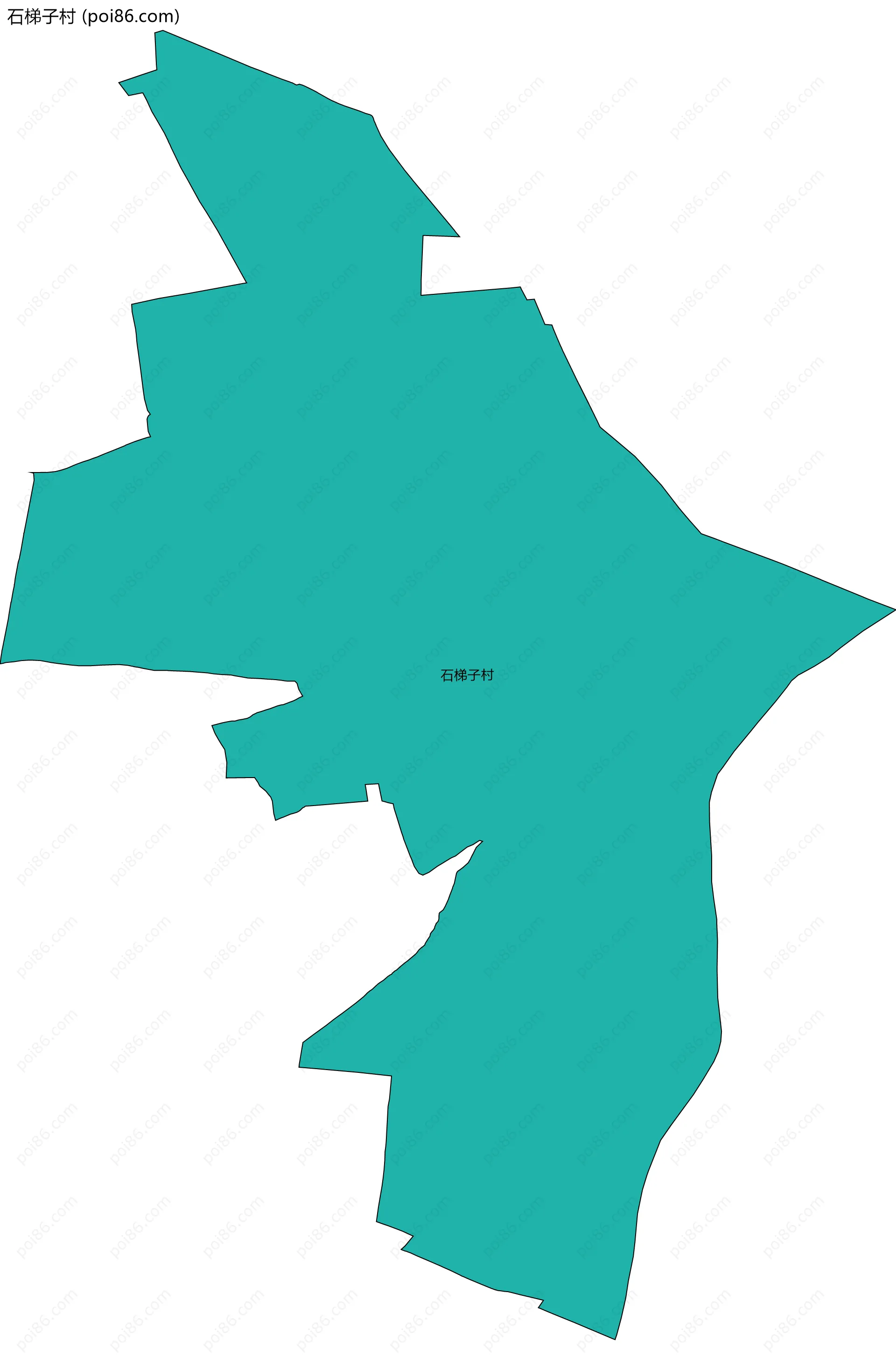 石梯子村边界地图