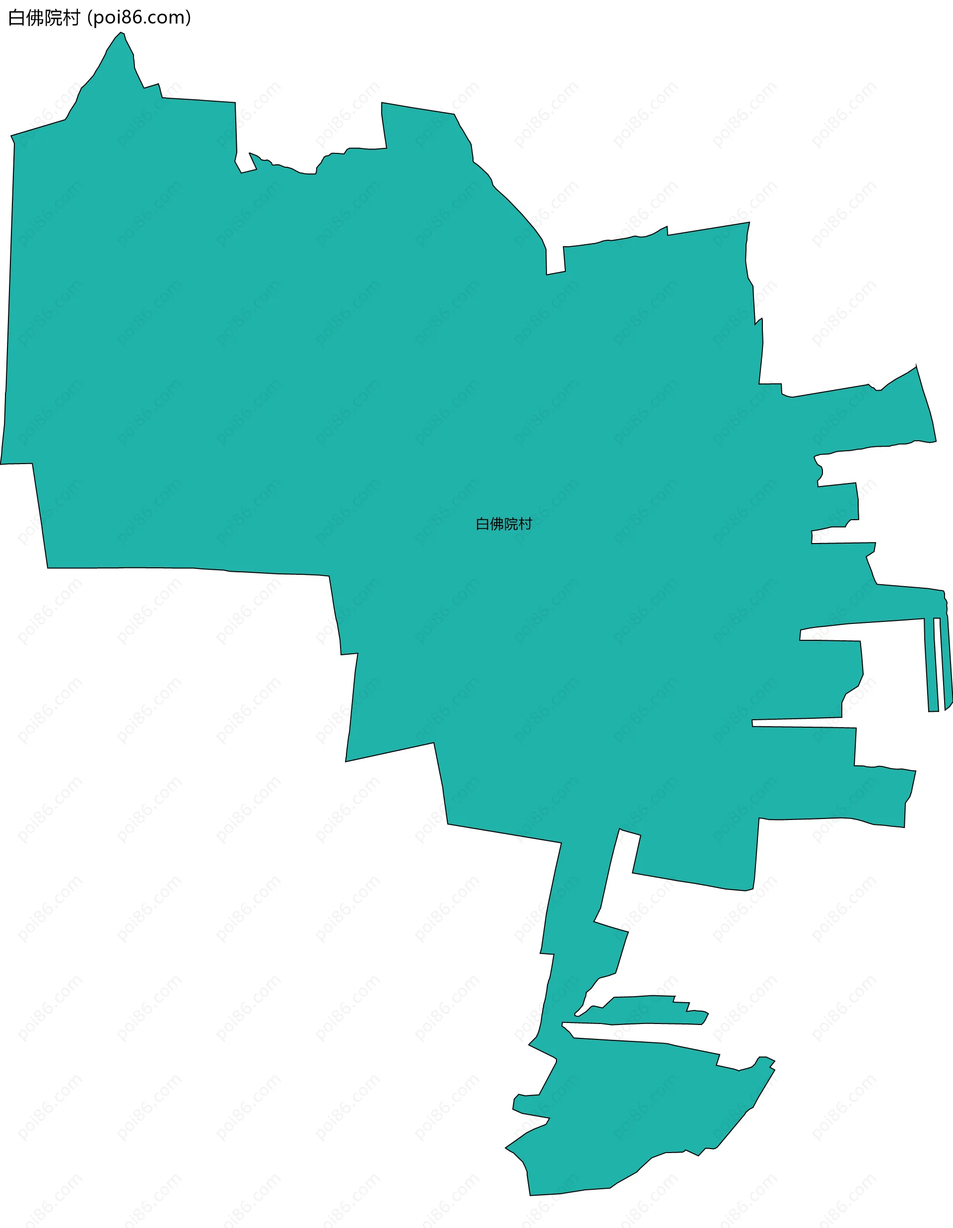 白佛院村边界地图