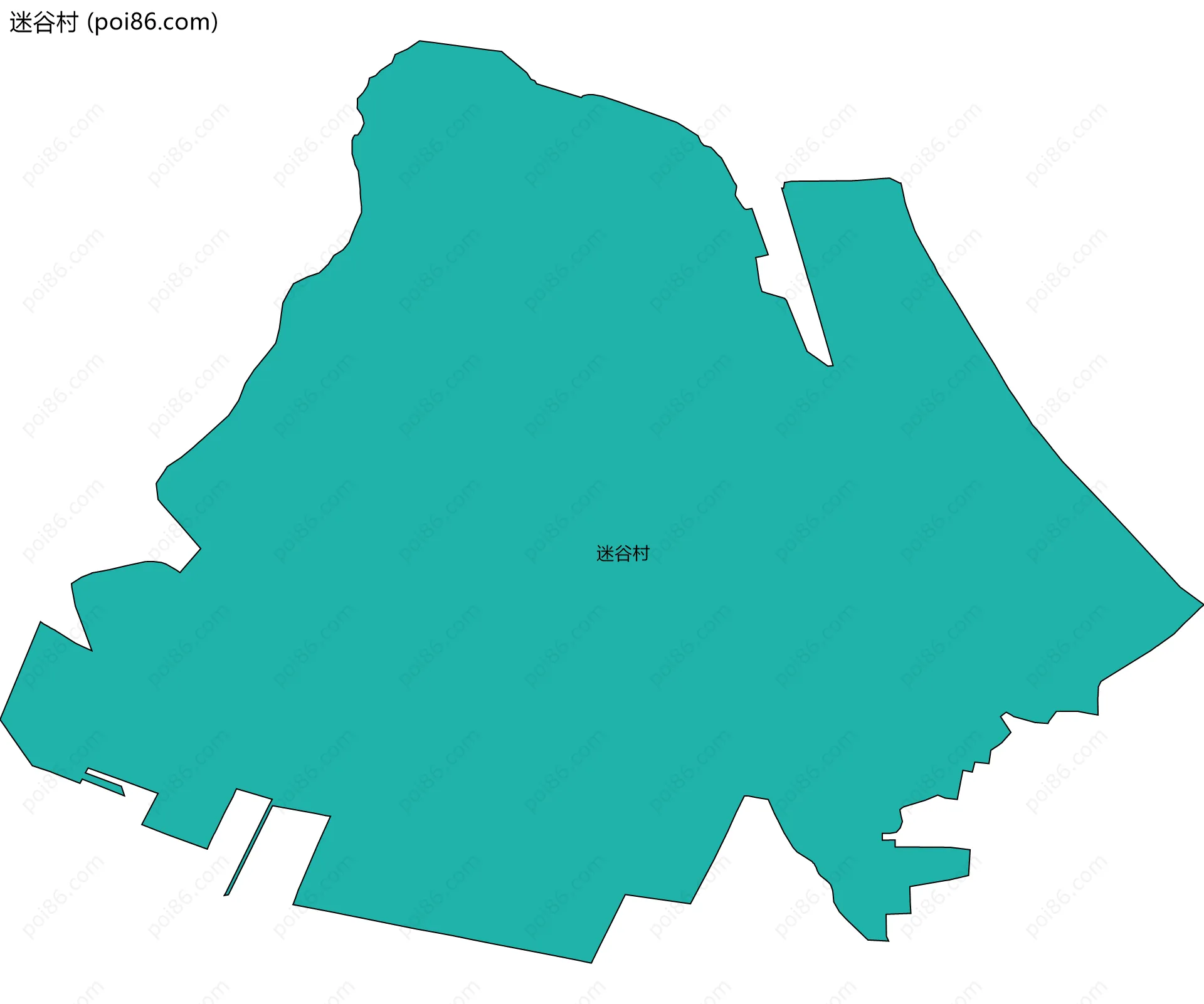 迷谷村边界地图