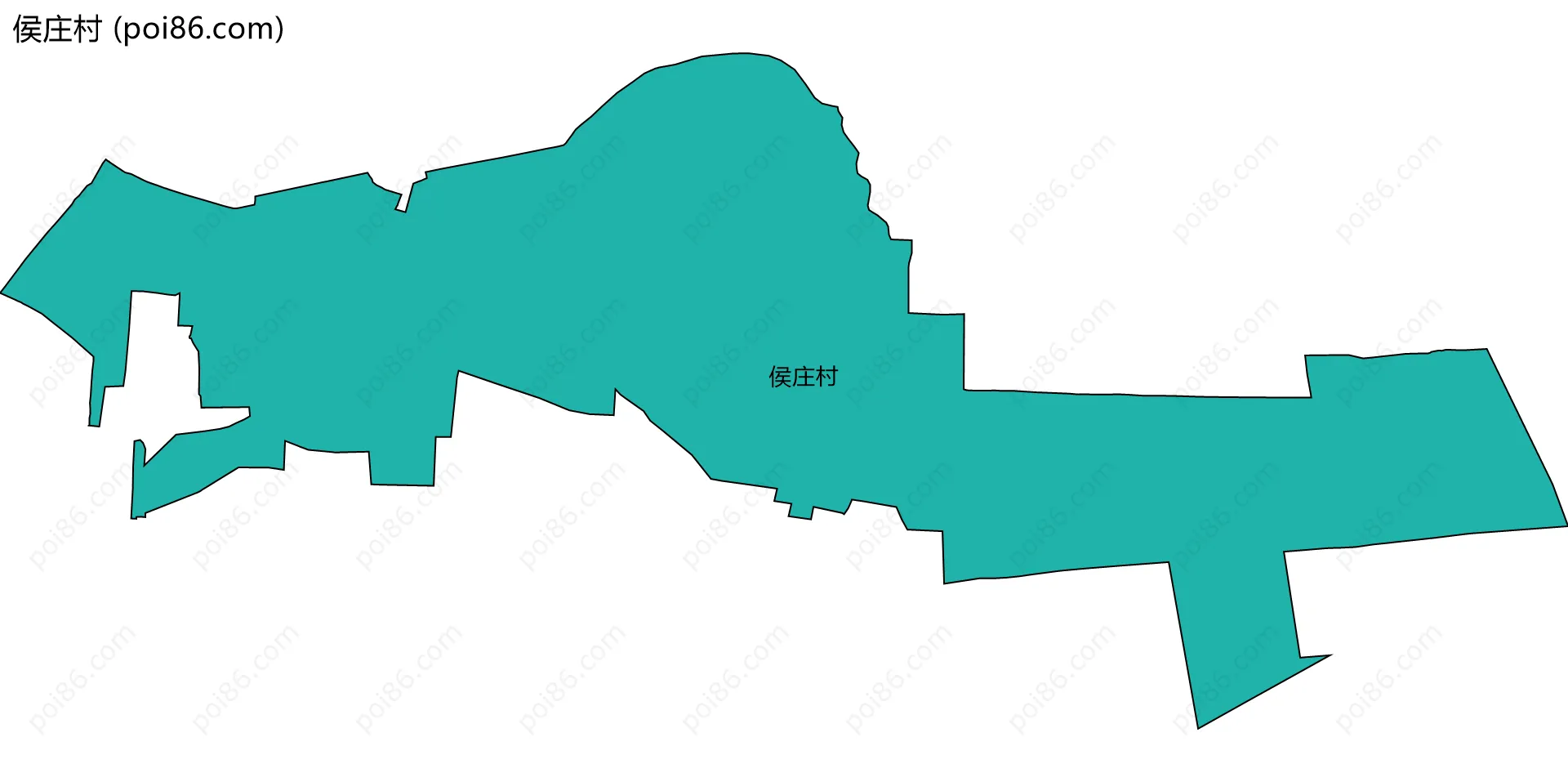 侯庄村边界地图