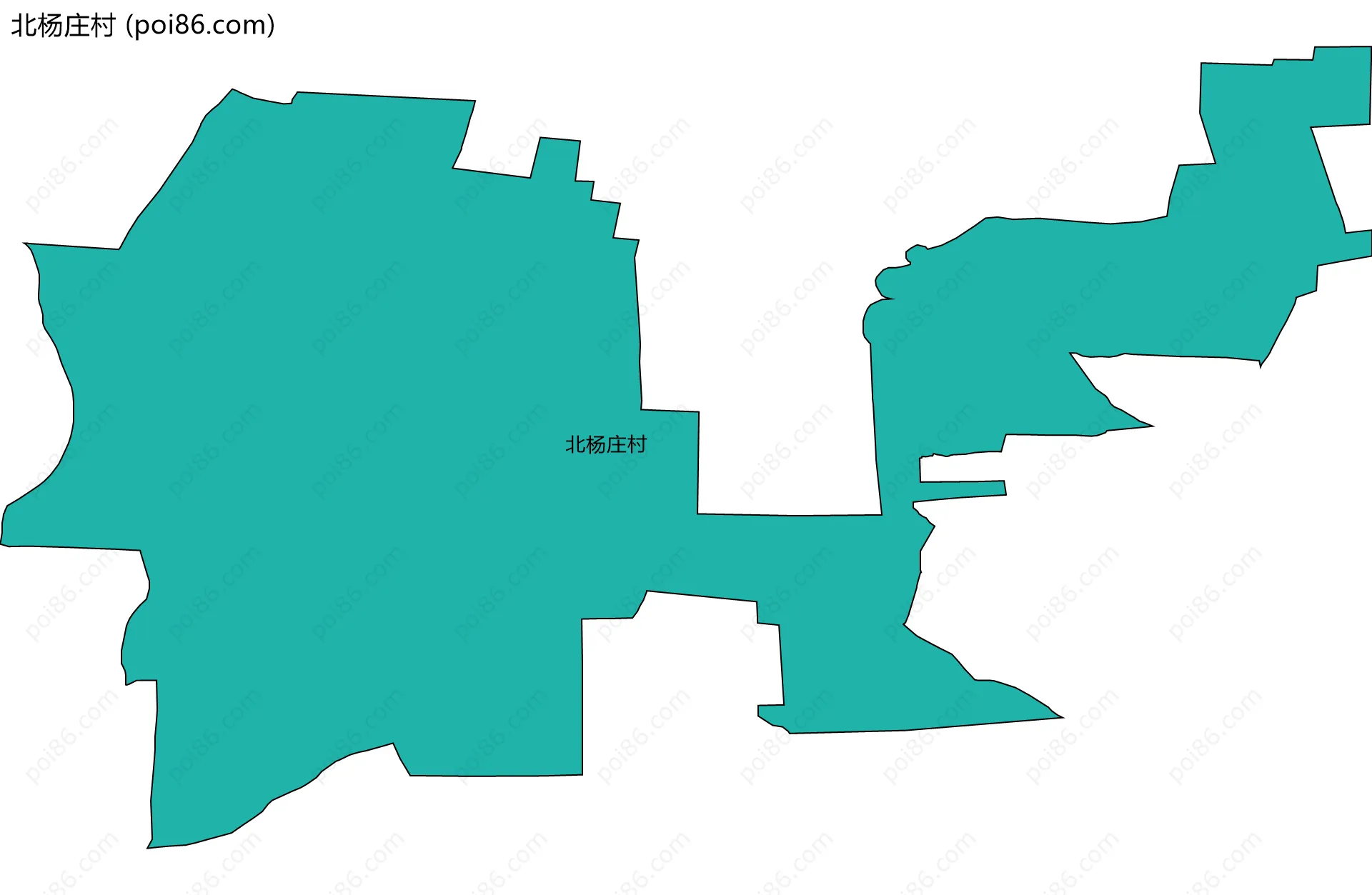 北杨庄村边界地图