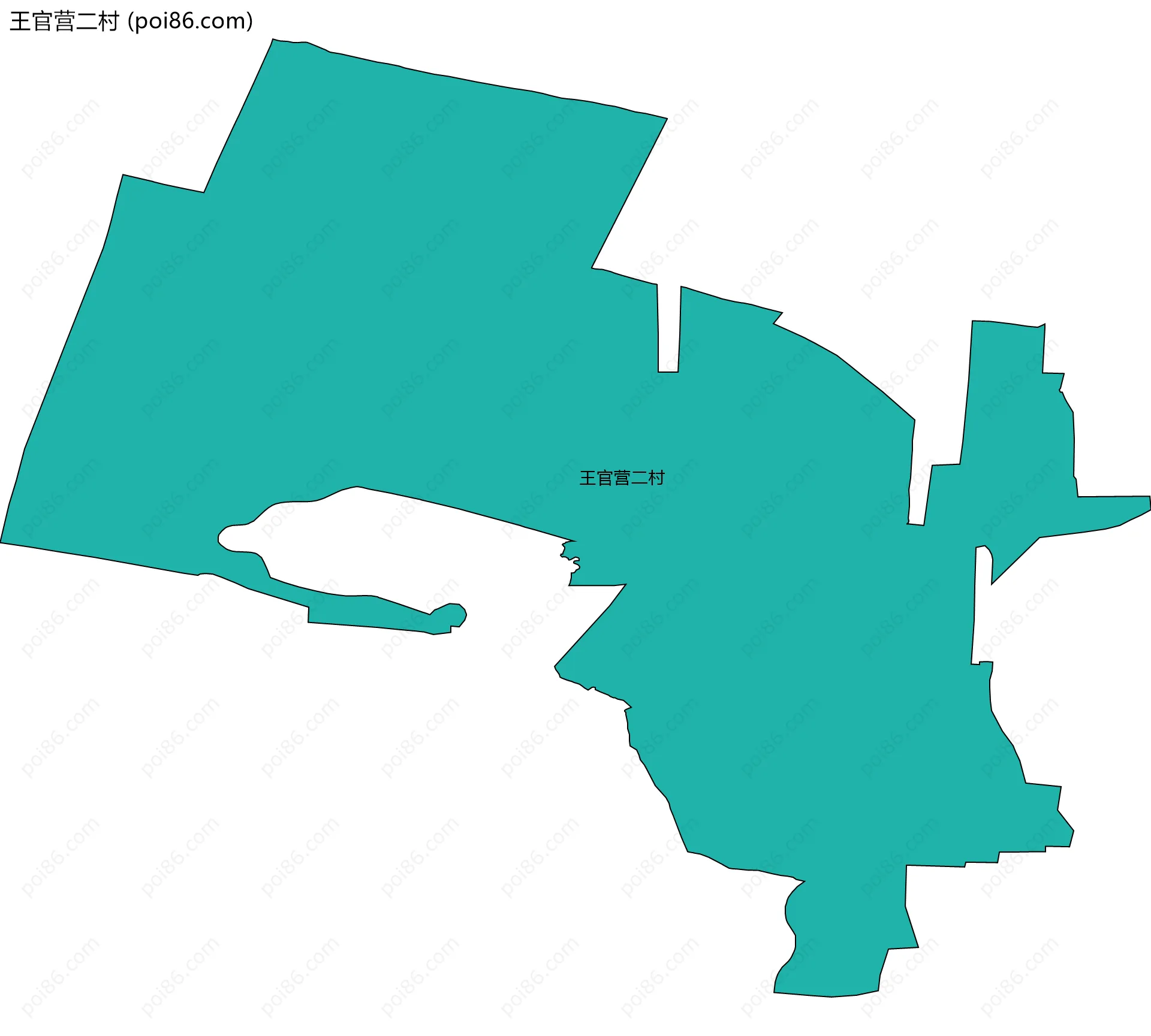 王官营二村边界地图