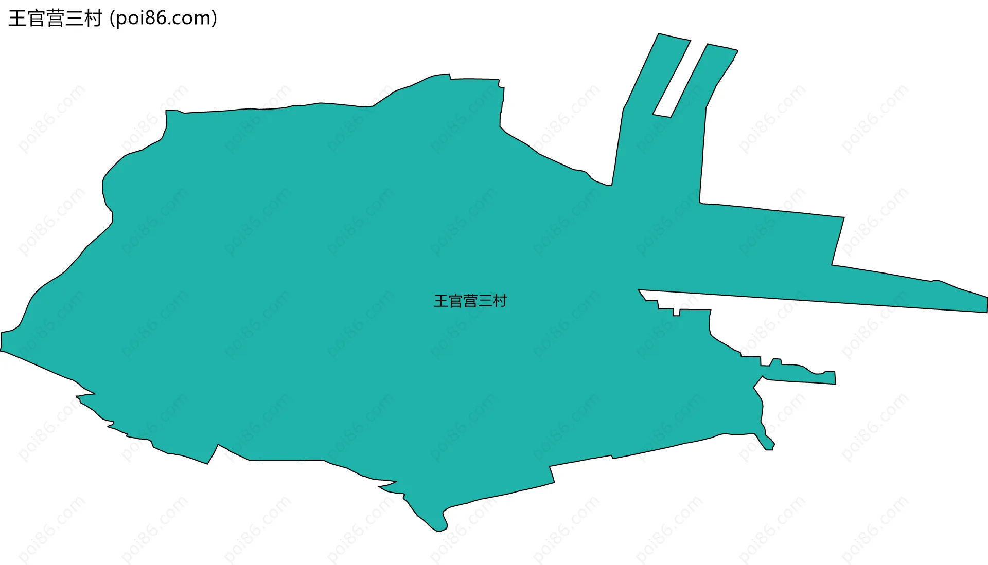 王官营三村边界地图