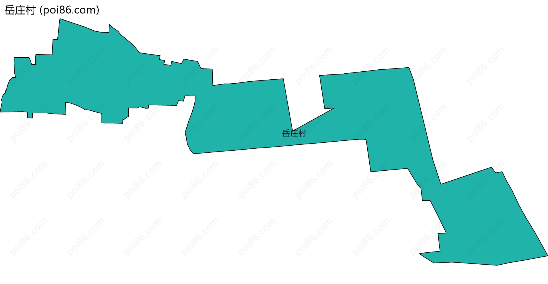 岳庄村边界地图