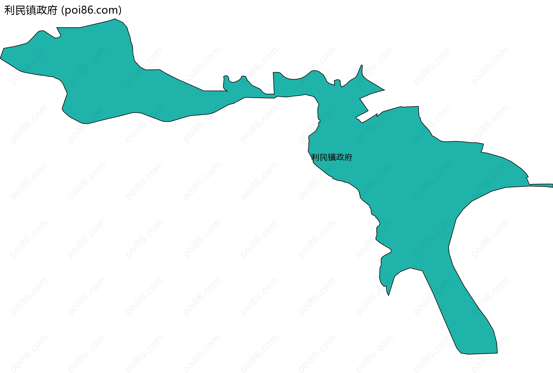 利民镇政府边界地图