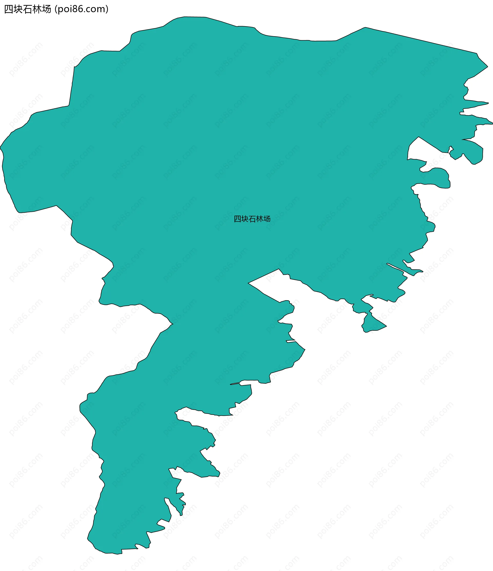 四块石林场边界地图