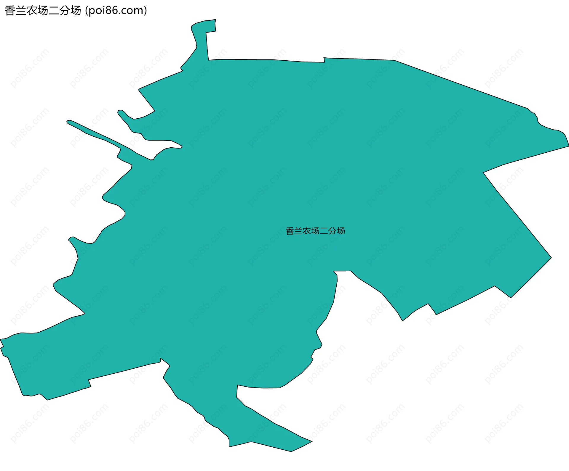 香兰农场二分场边界地图