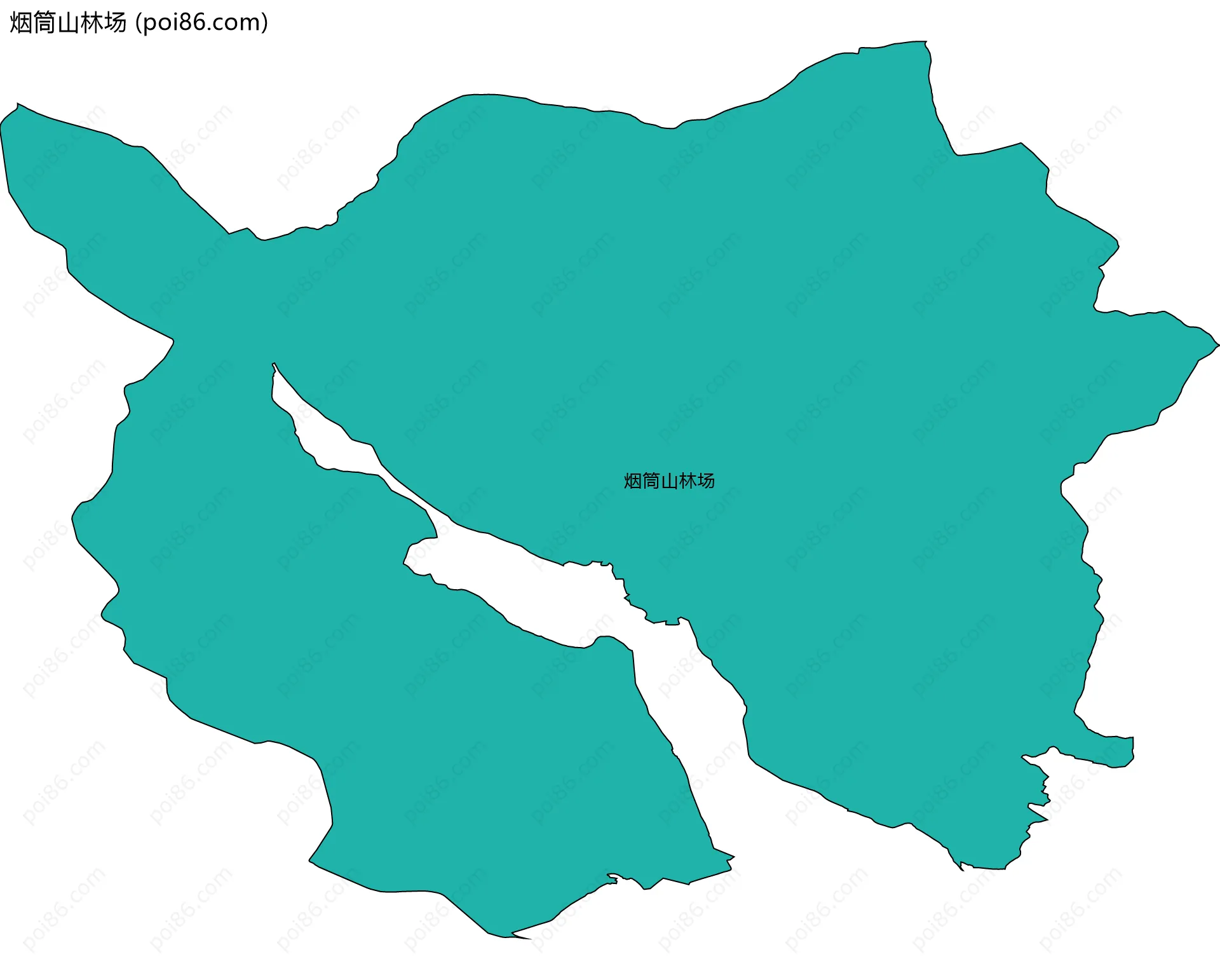 烟筒山林场边界地图