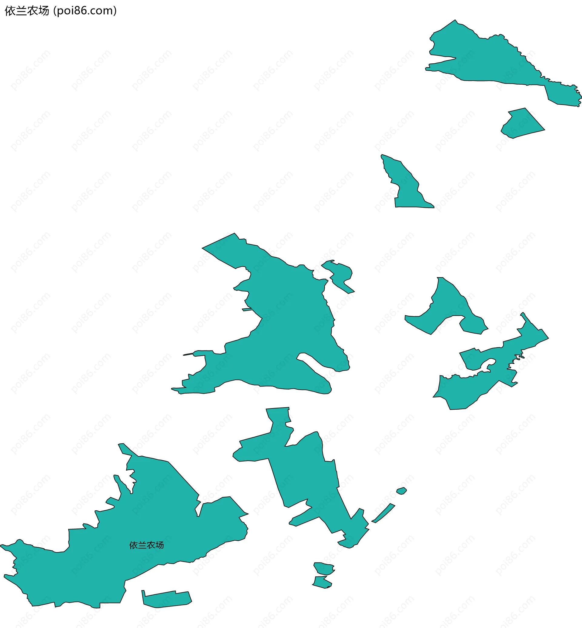 依兰农场边界地图