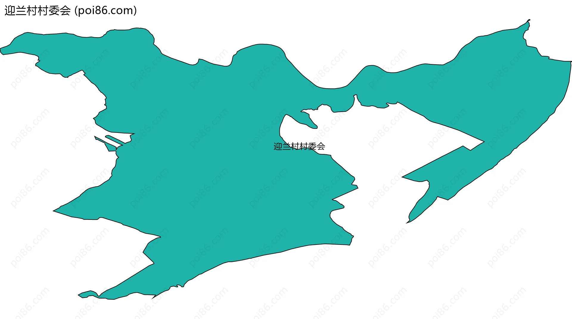 迎兰村村委会边界地图