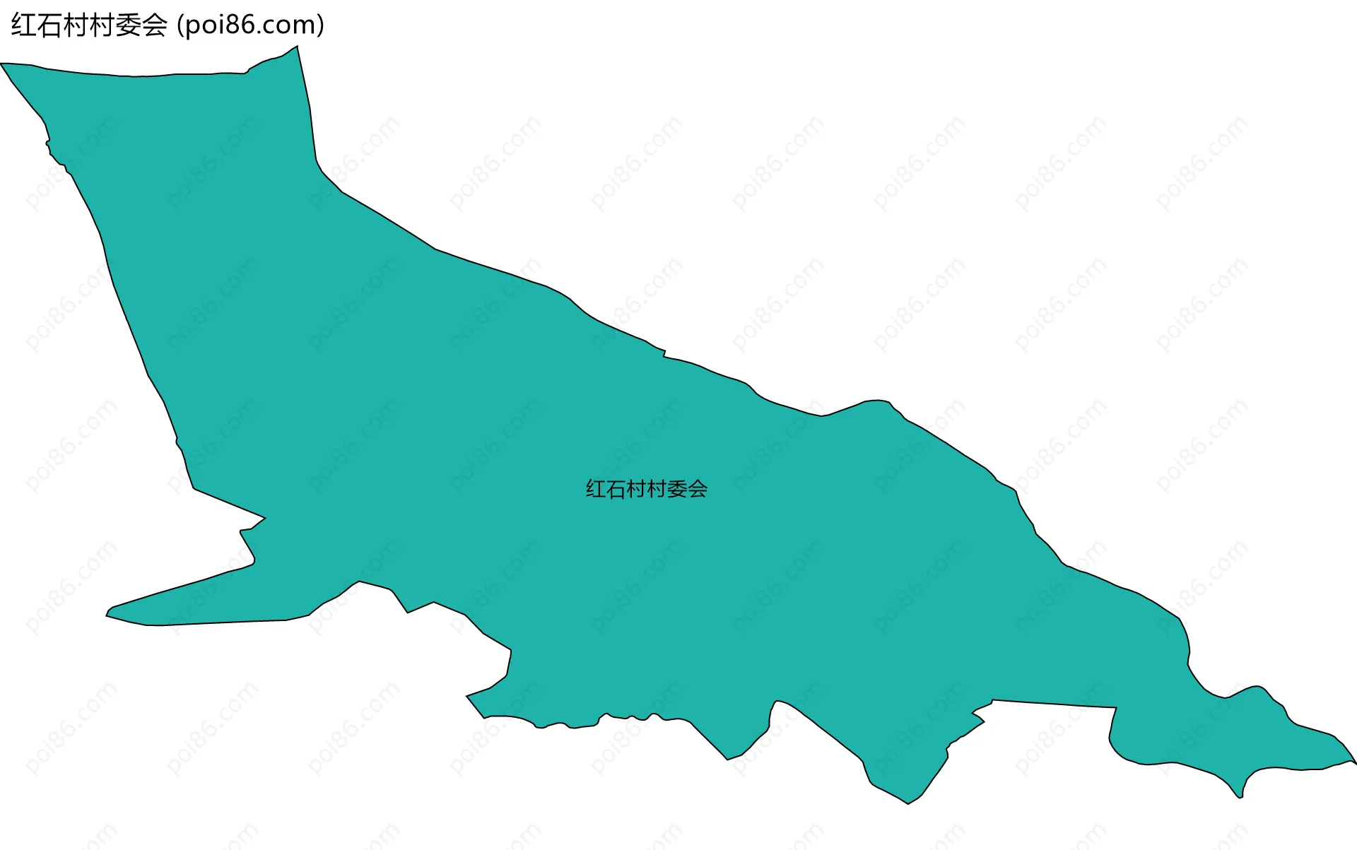 红石村村委会边界地图