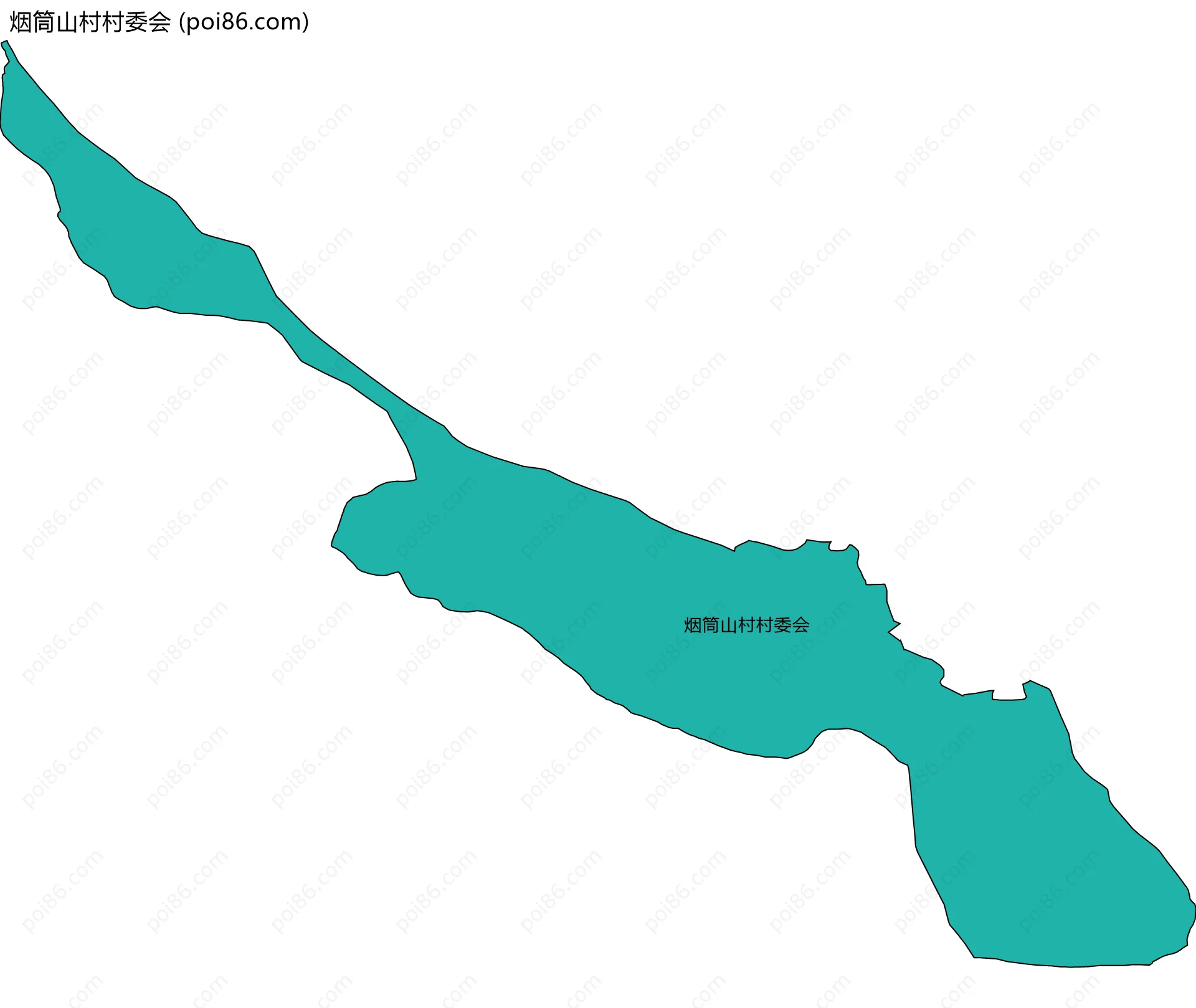 烟筒山村村委会边界地图