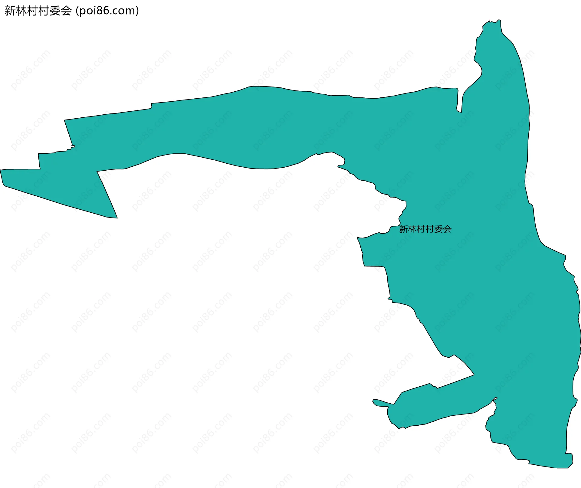 新林村村委会边界地图