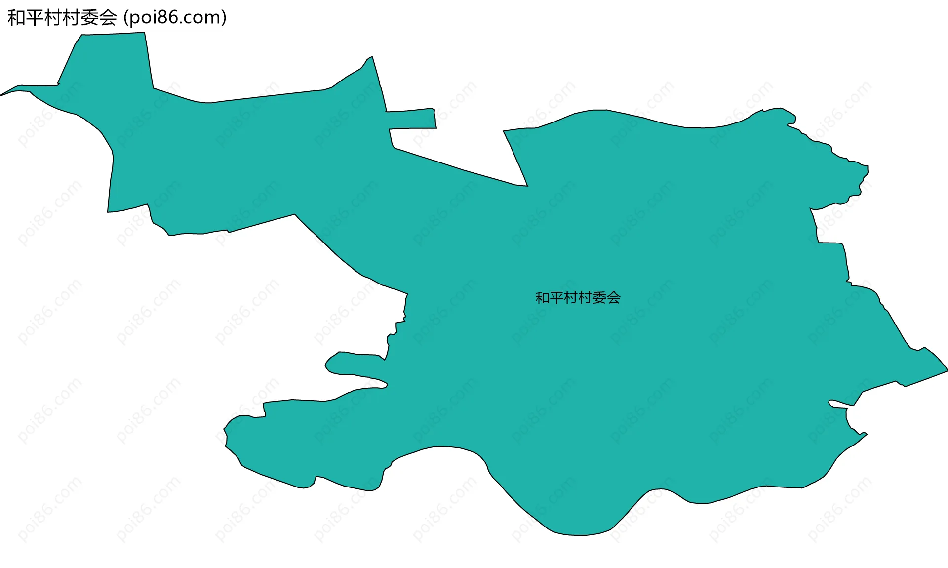 和平村村委会边界地图